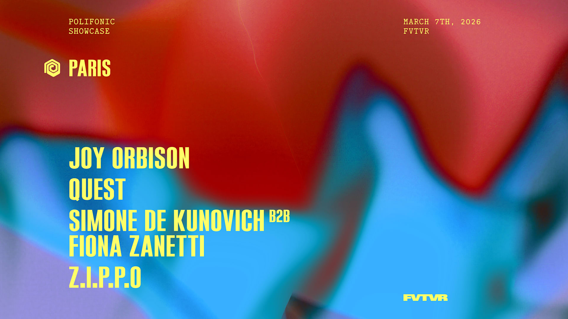 Joy Orbison, Fiona Zanetti, Quest, Z.I.P.P.O, Simone De K...