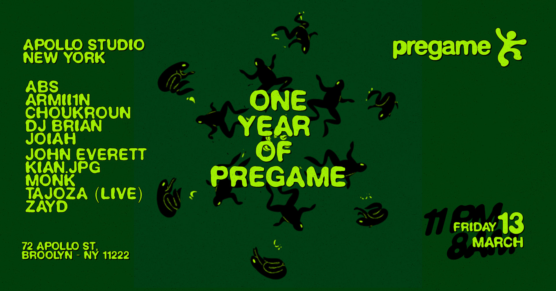 Apollo Studio Presents Pregame W/Abs, Armii1n, Choukroun