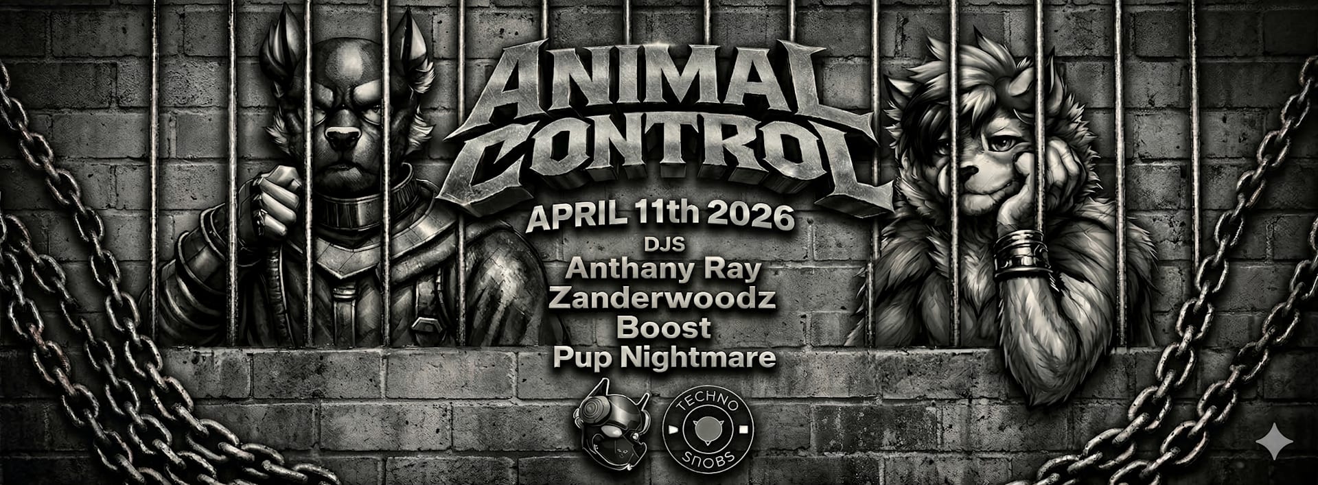 Techno Snobs & Dj Pup Nightmare Presents: Animal Control