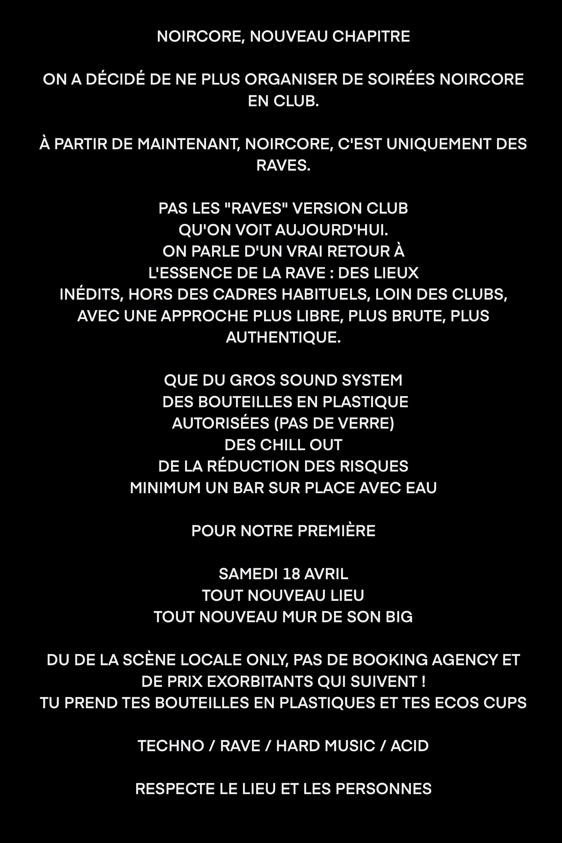 Noir Core Rave Don't Club