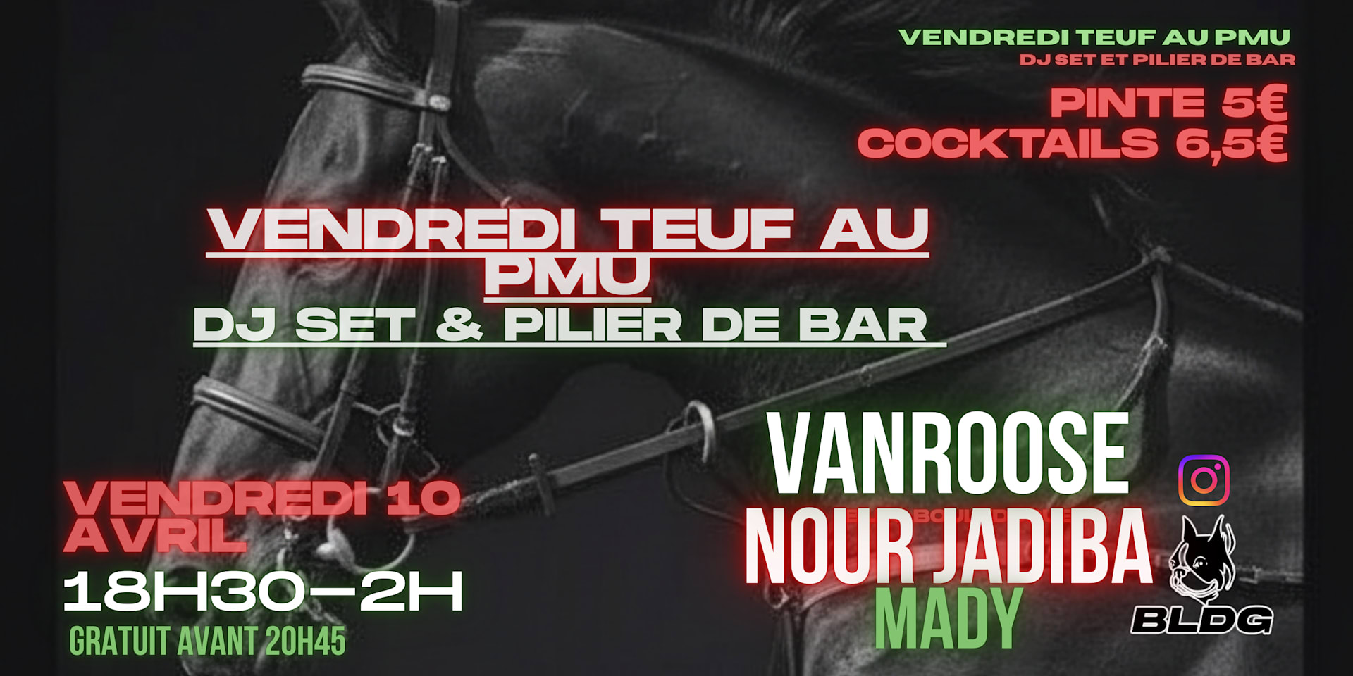Vendredi Teuf Au Pmu  Dj Set & Pilier De Bar