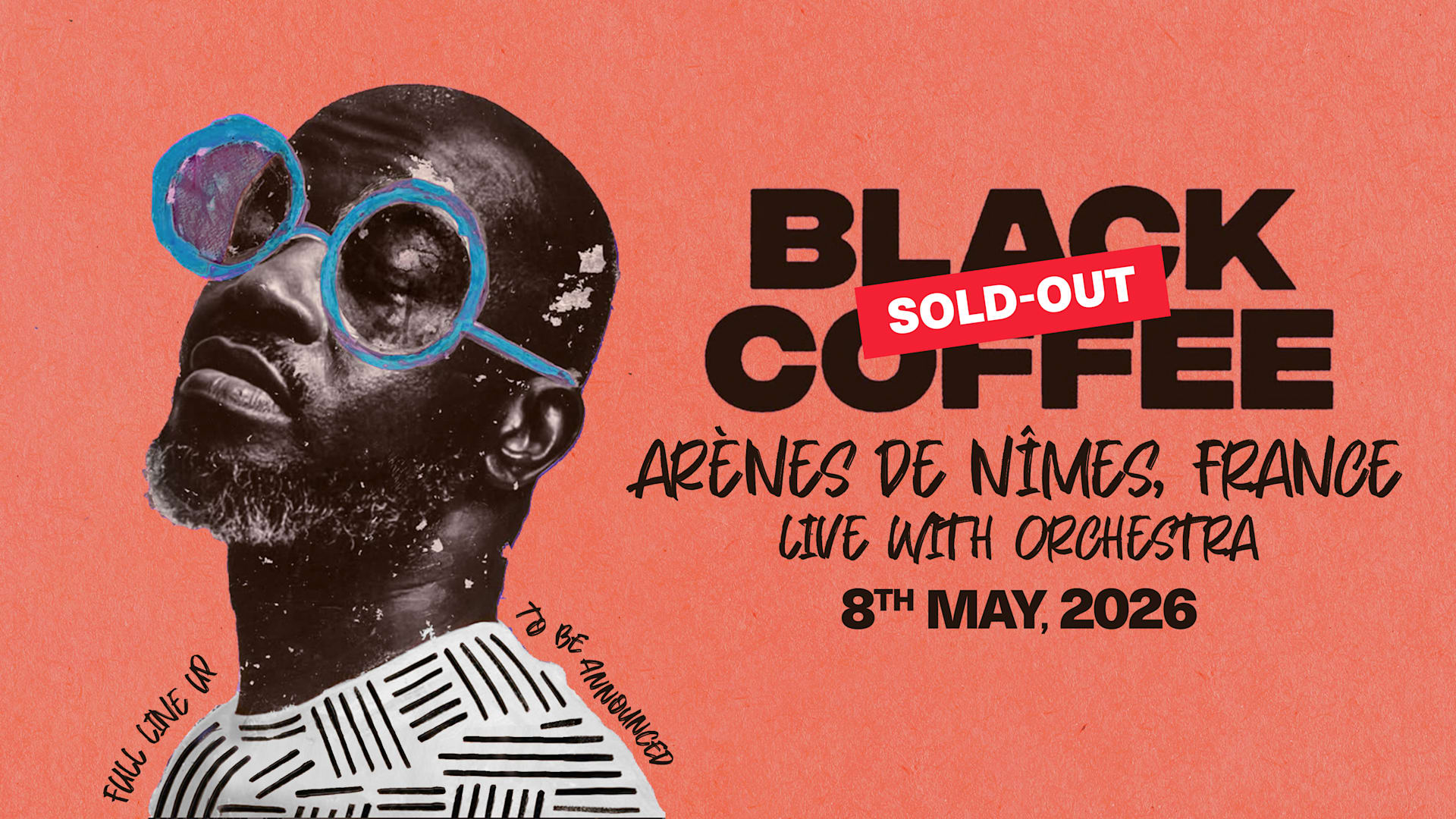 [Sold-Out] Black Coffee - Live Orchestra @ Arènes De Nîmes