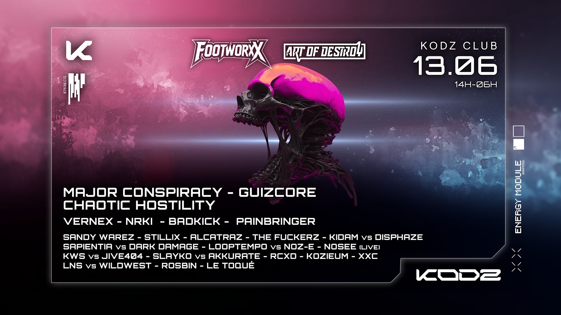 Kodz Open Air X Footworxx X Art Of Destroy : Guizcore & More