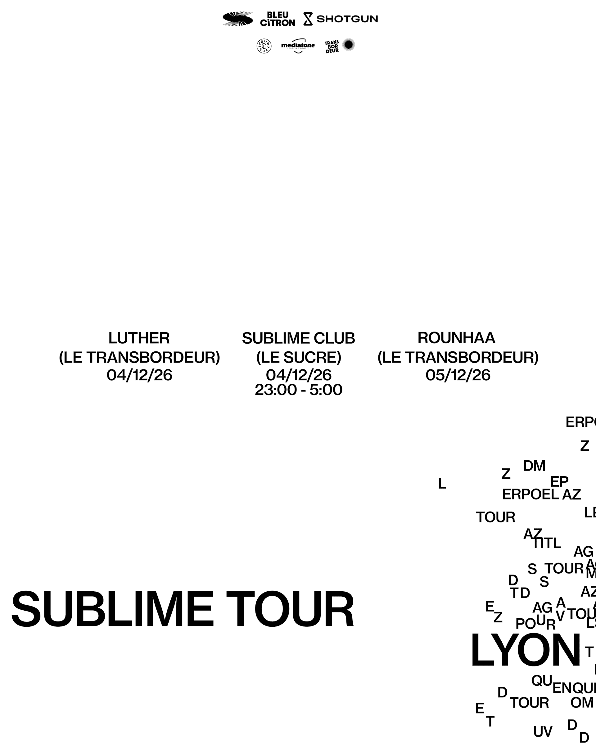 Pack 2 Concerts + Club : Sublime Tour - Lyon
