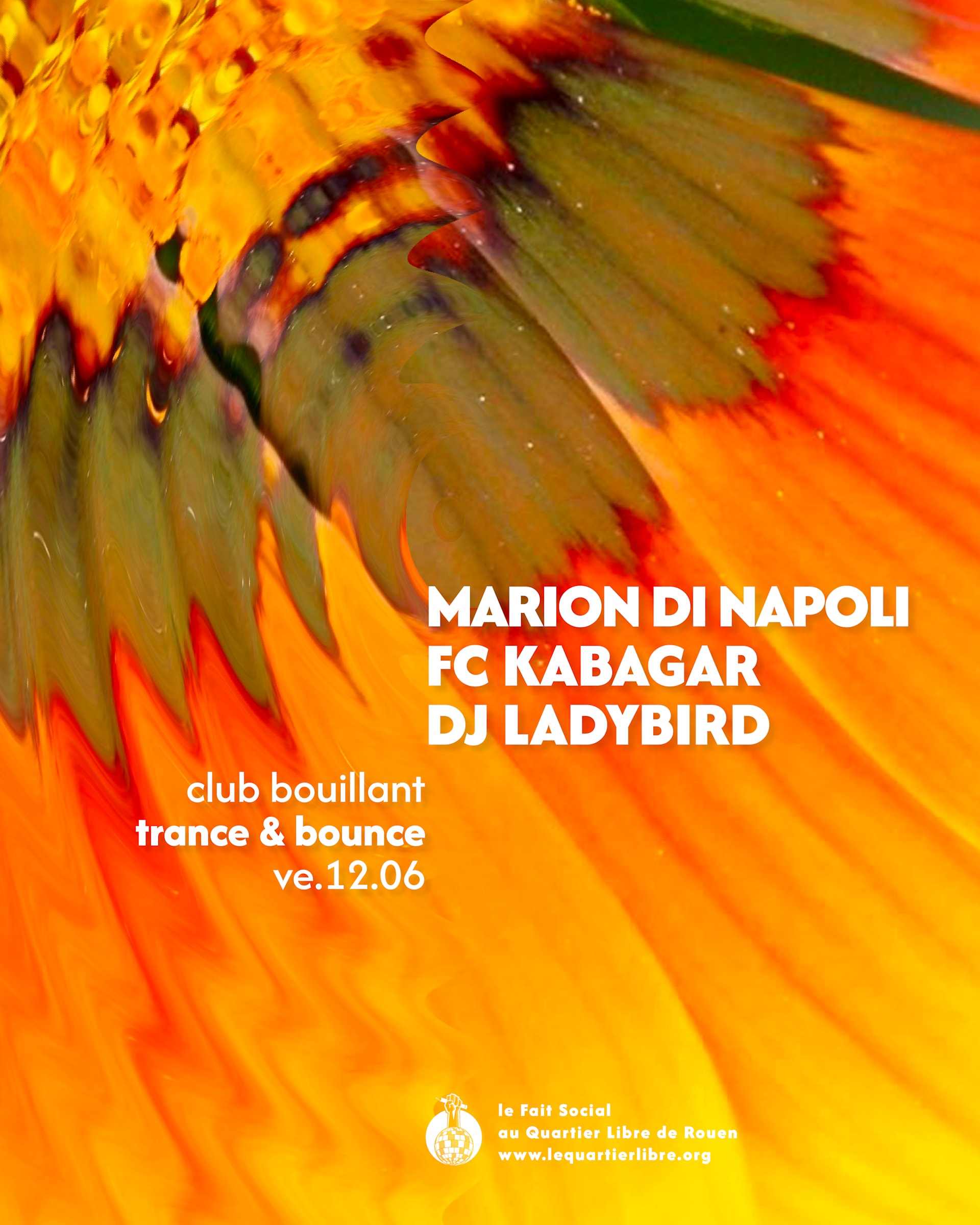 Club Bouillant - Marion DI Napoli · Fc Kabagar · Dj Ladybird