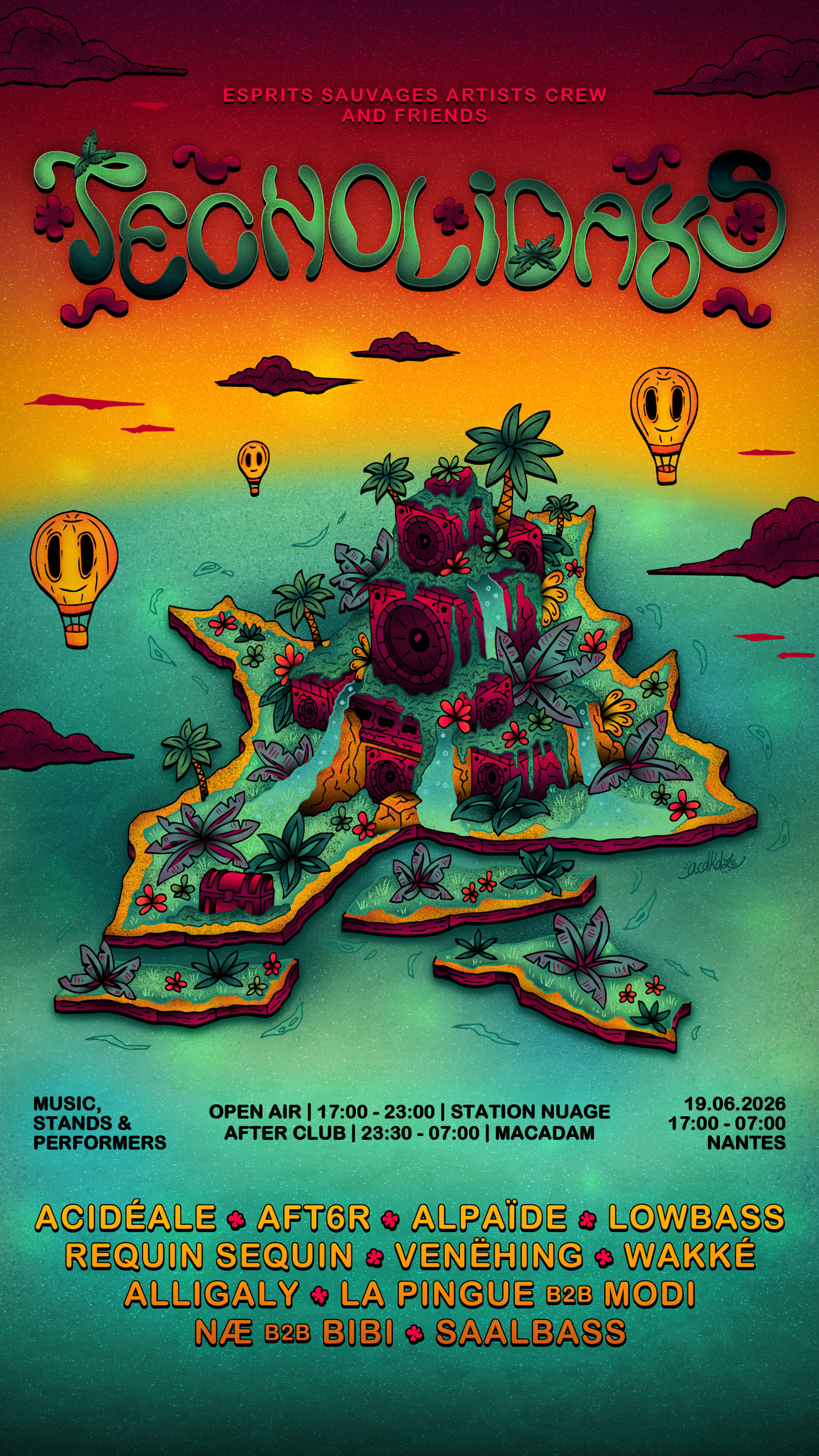 Techolidays - Open Air+Club - Esprits Sauvages Crew+Friends