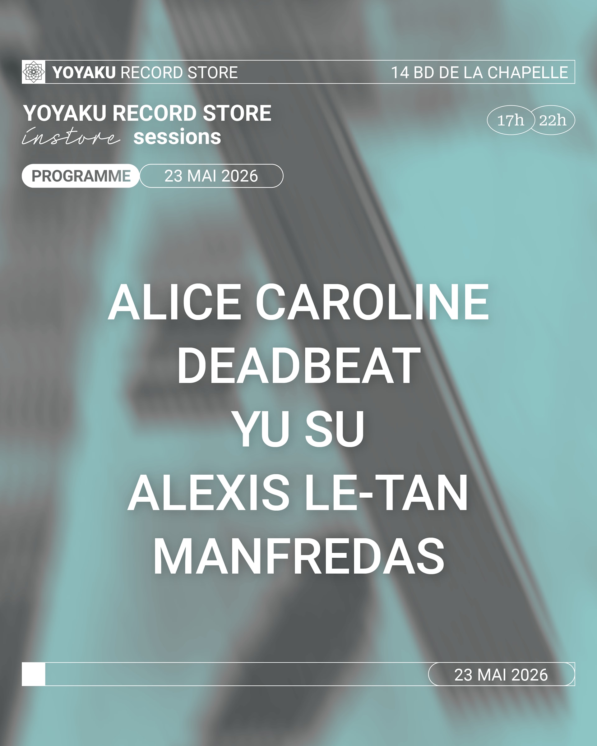 Instore Session With Yu Su, Manfredas, Deadbeat And More