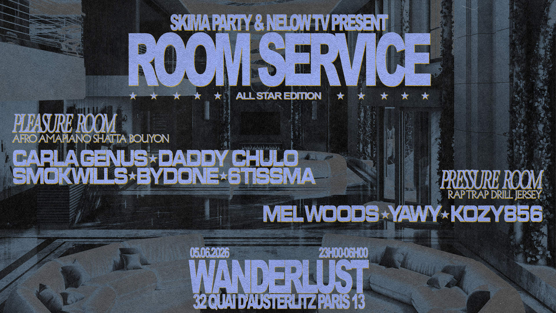 Skima Party : Carla Genus, Mel Woods, Daddy Chulo & More