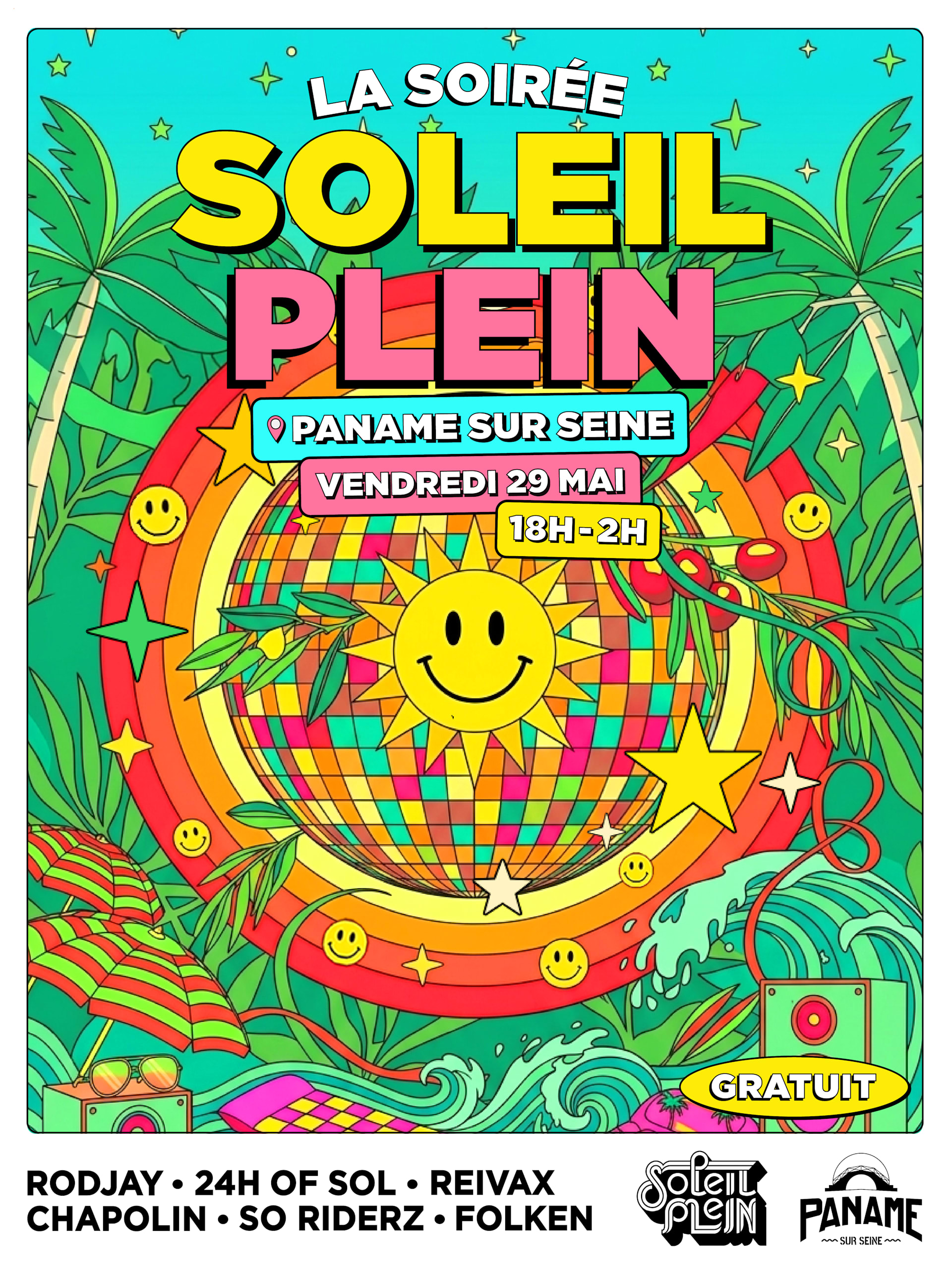 Soleil Plein Invite : Rodjay, So Riderz & Folken