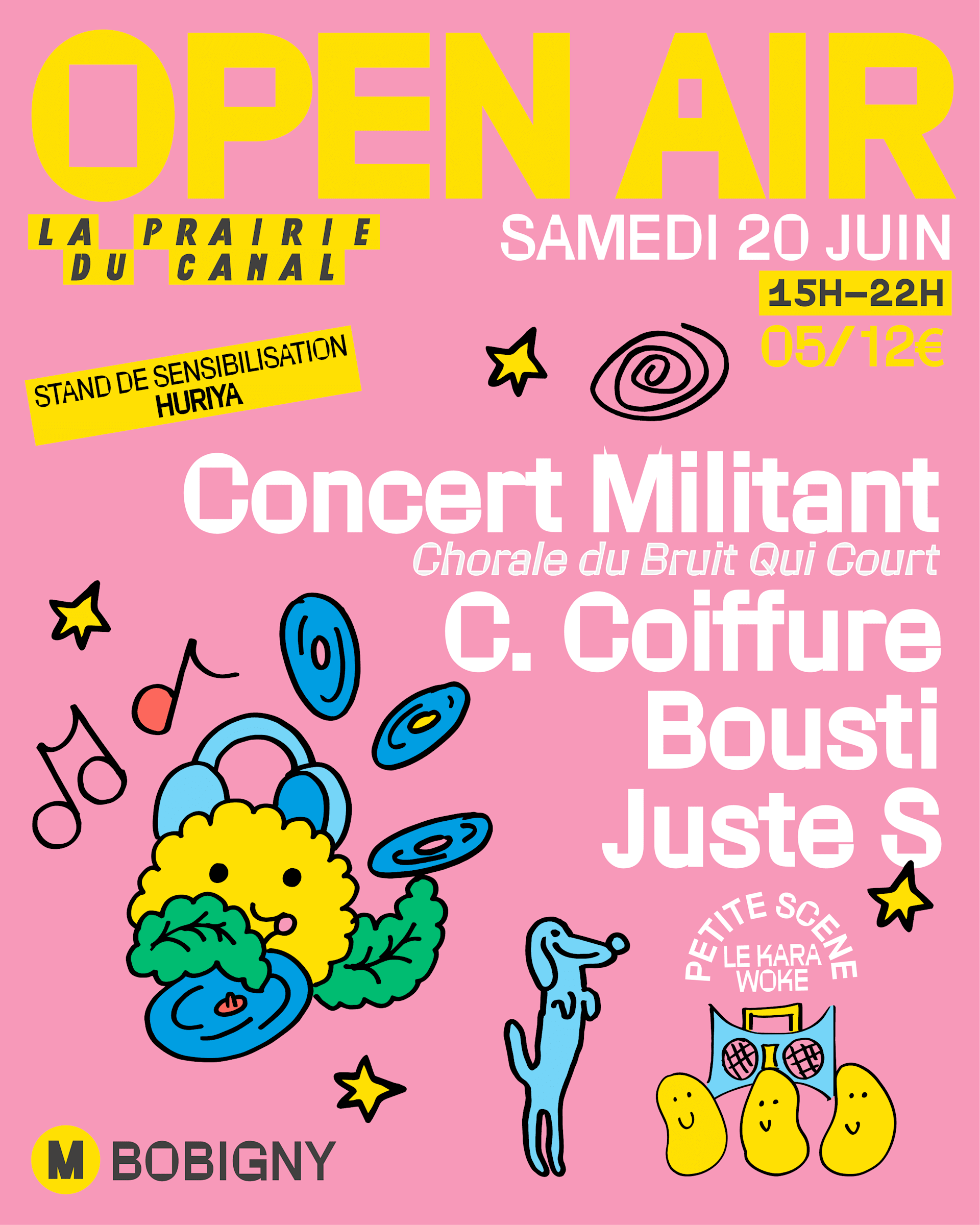 Open Air - C. Coiffure, Juste S, Bousti, Concert Militant