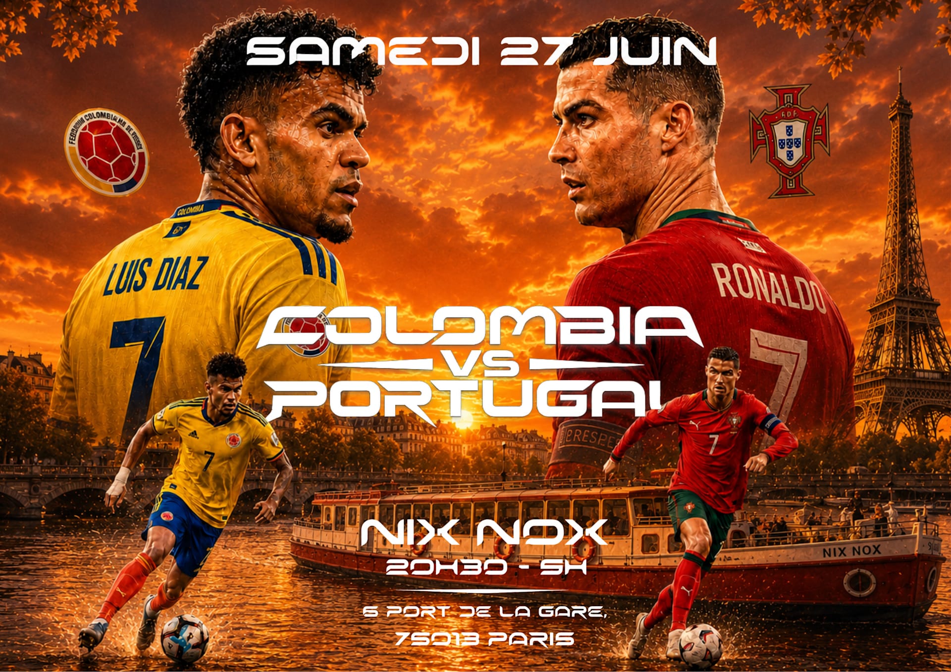 Match : Colombie - Portugal, Paris