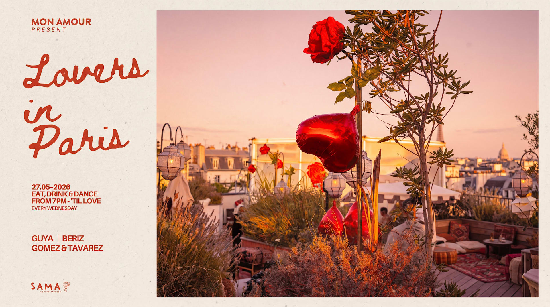 Lovers In Paris @ Sama Rooftop, Mercredi 27 Mai (19h-02h)