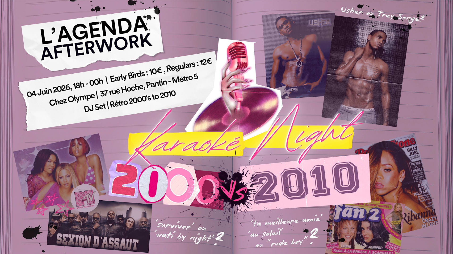 L'agenda Afterwork - Karaoke Night "Années 2000 Vs 2010"