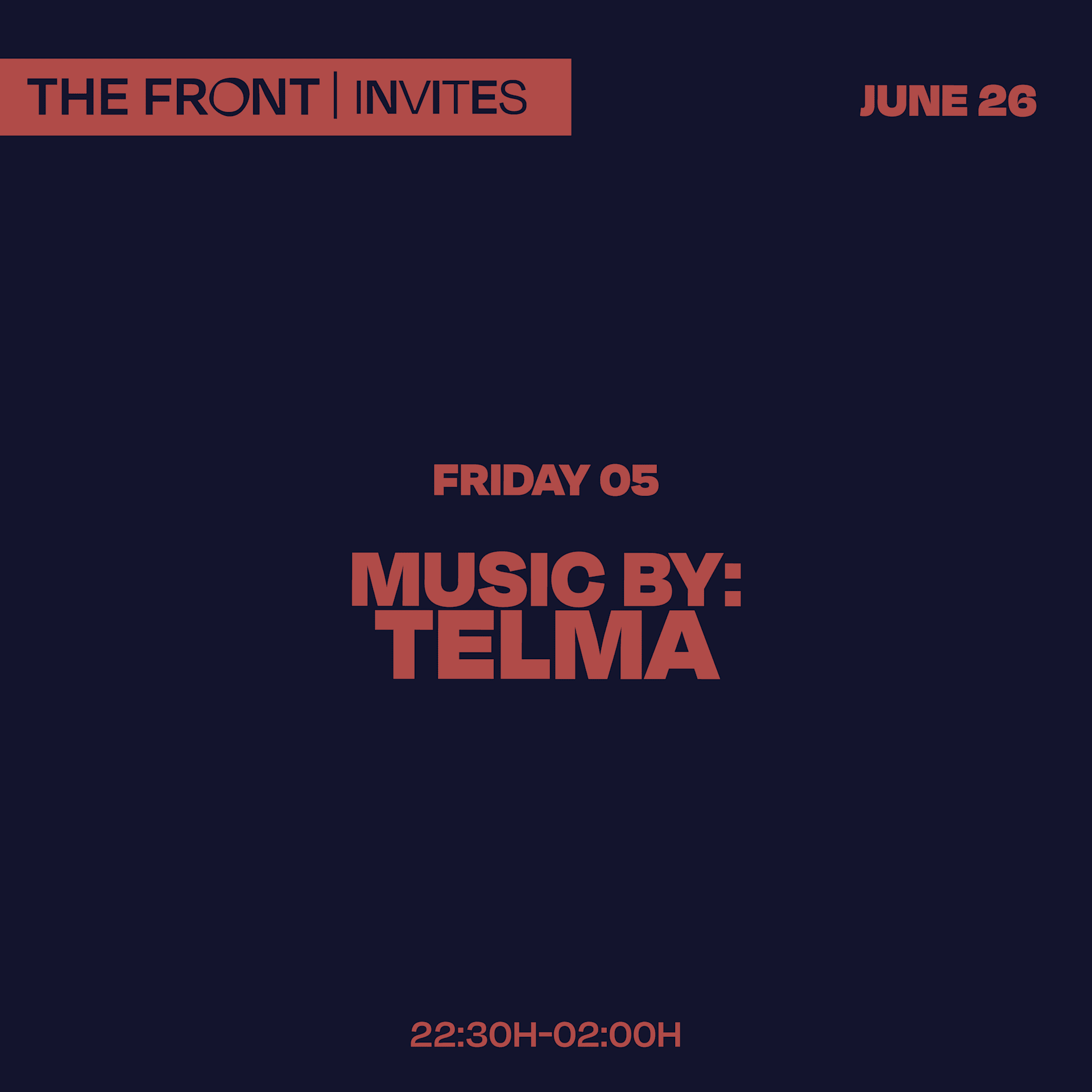 The Front Bar Invites Telma