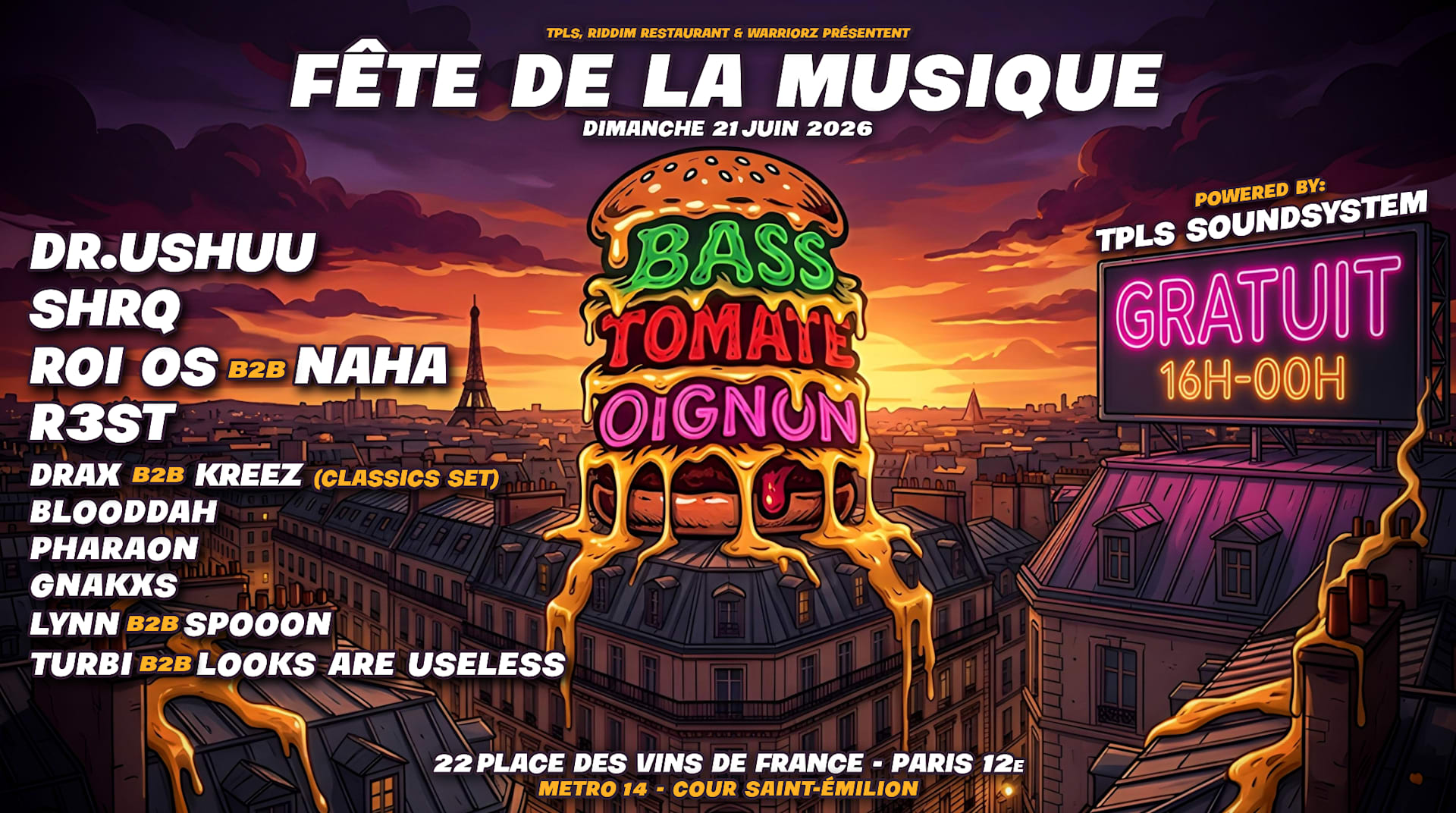 Bass Tomate Oignon - Fête De La Musique 2026