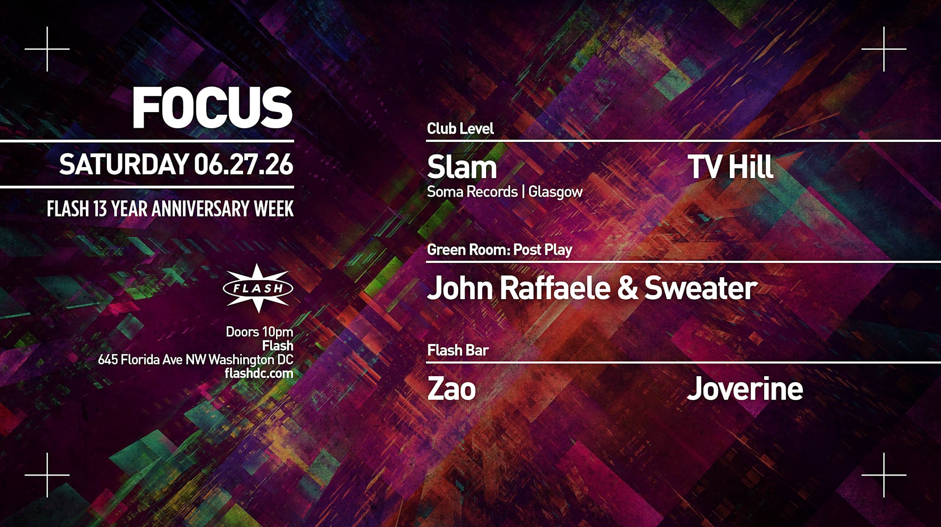 Focus [Flash 13 Year Anniversary]: Slam