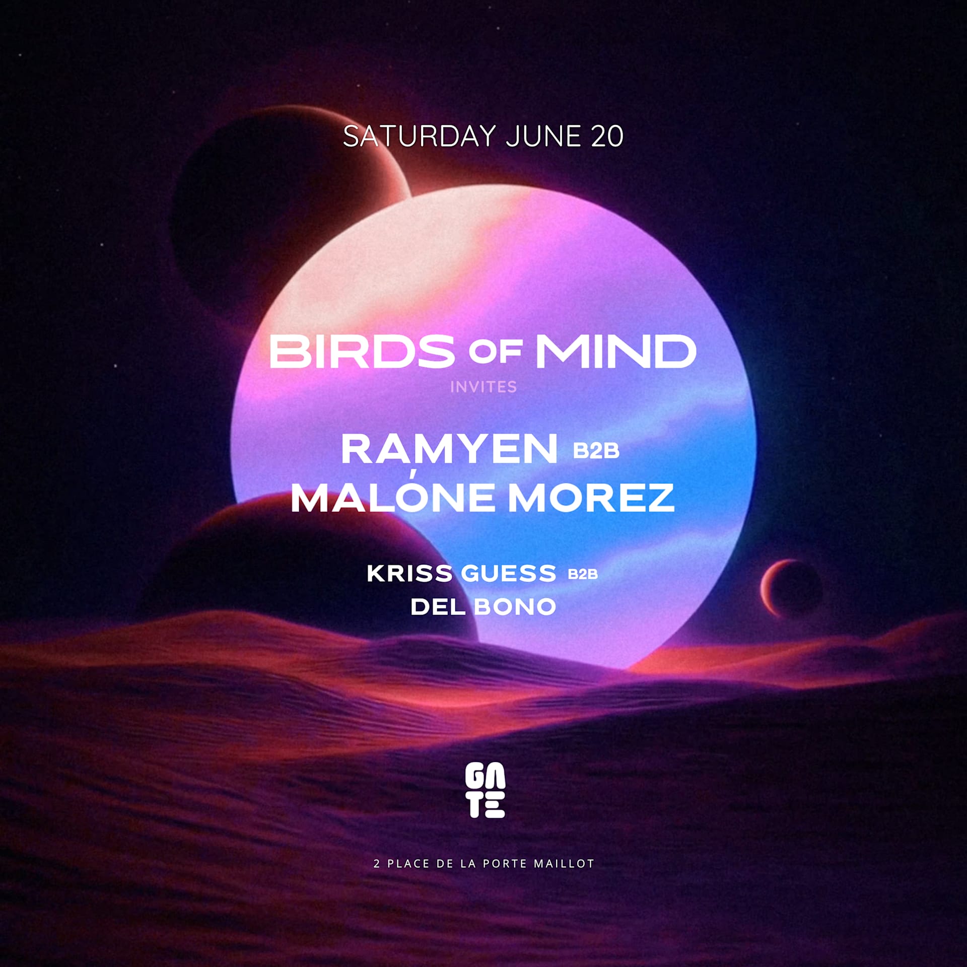 Birds Of Mind X Ramyen B2b Malone Morez At Gate Club Paris