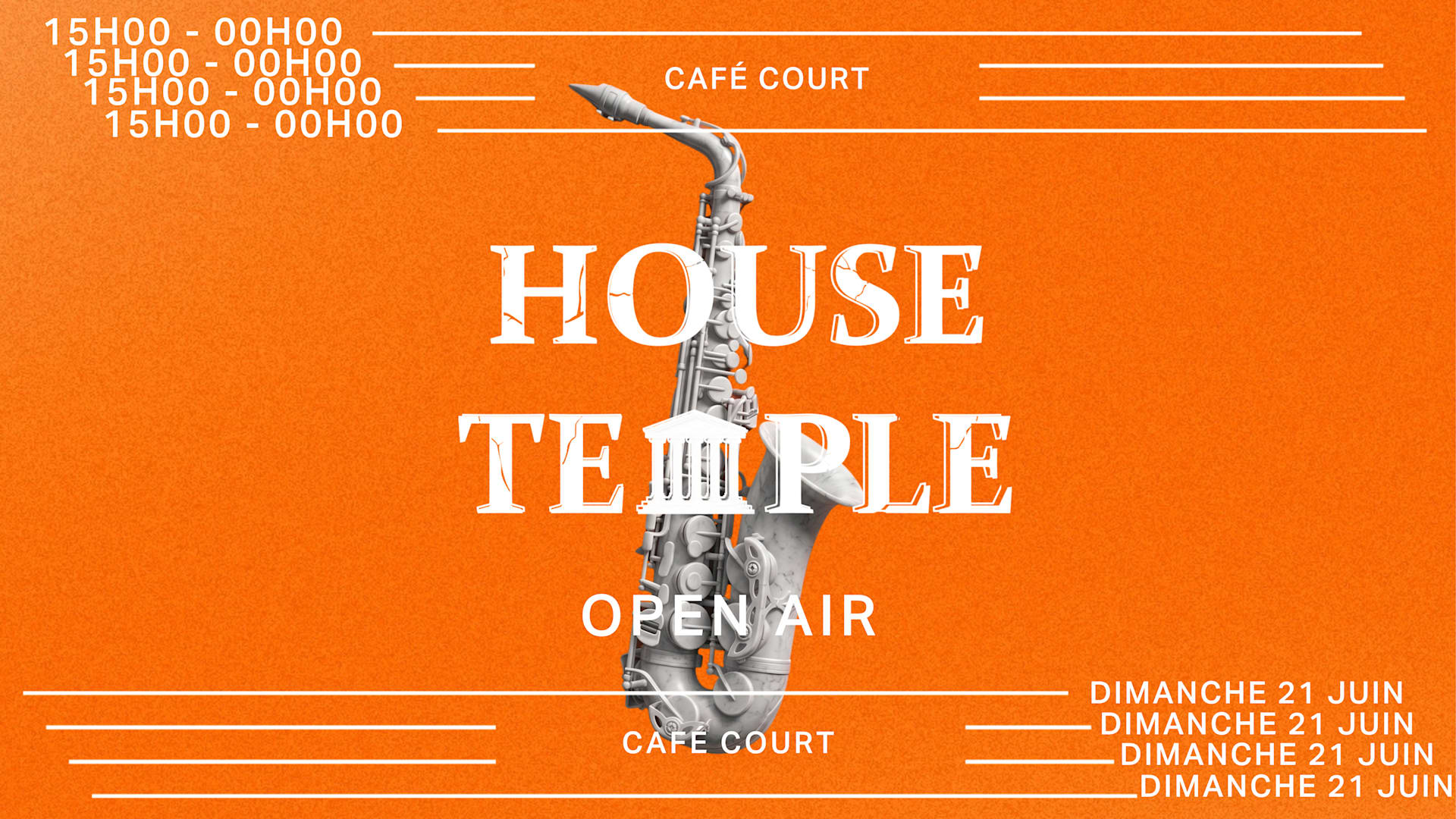 Open Air - Fête De La Musique - House Temple X Café Court
