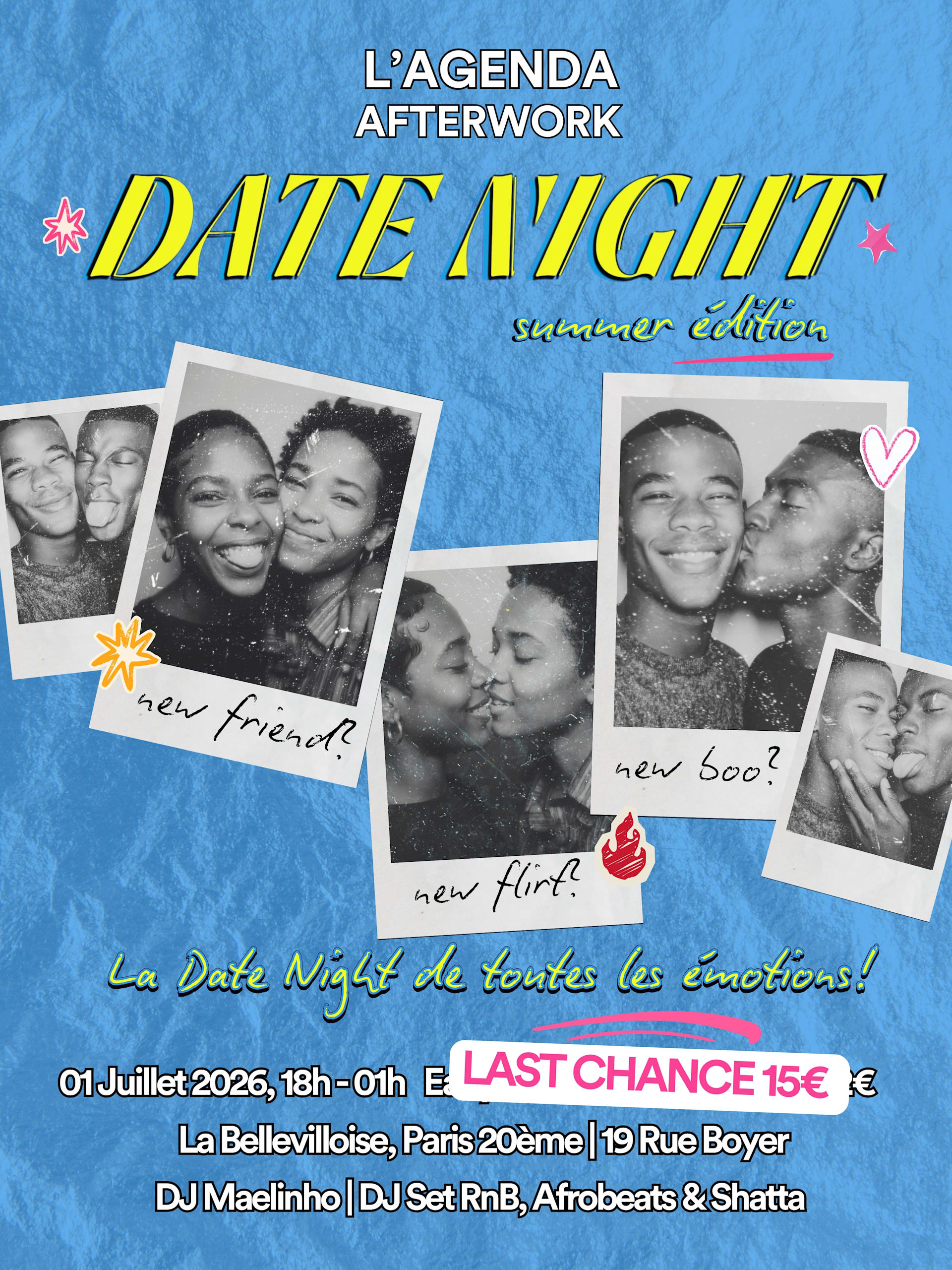 L'agenda Afterwork | Date Night Afroqueer | 01.07.26