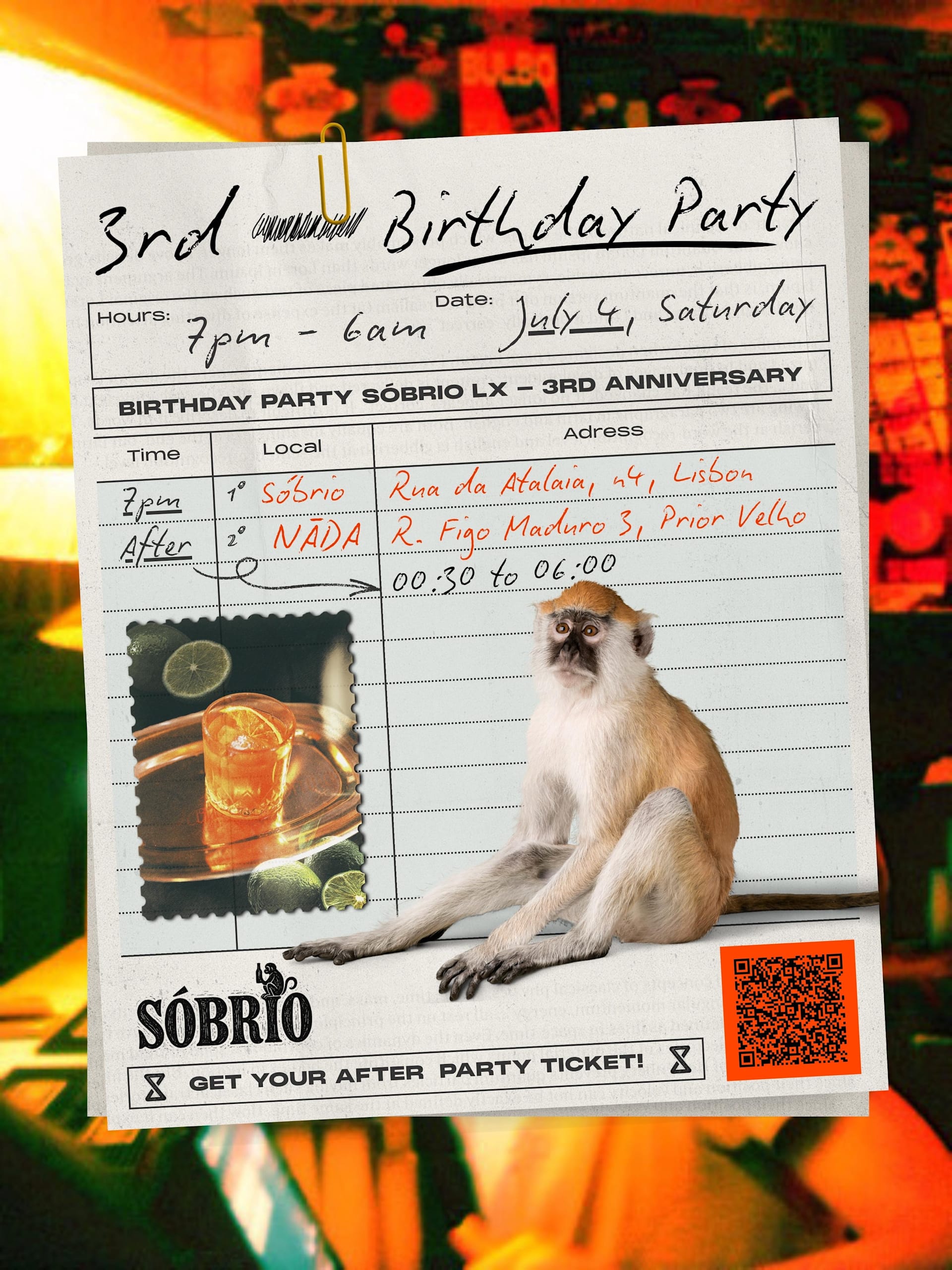 Sóbrio 3rd Birthday After Party
