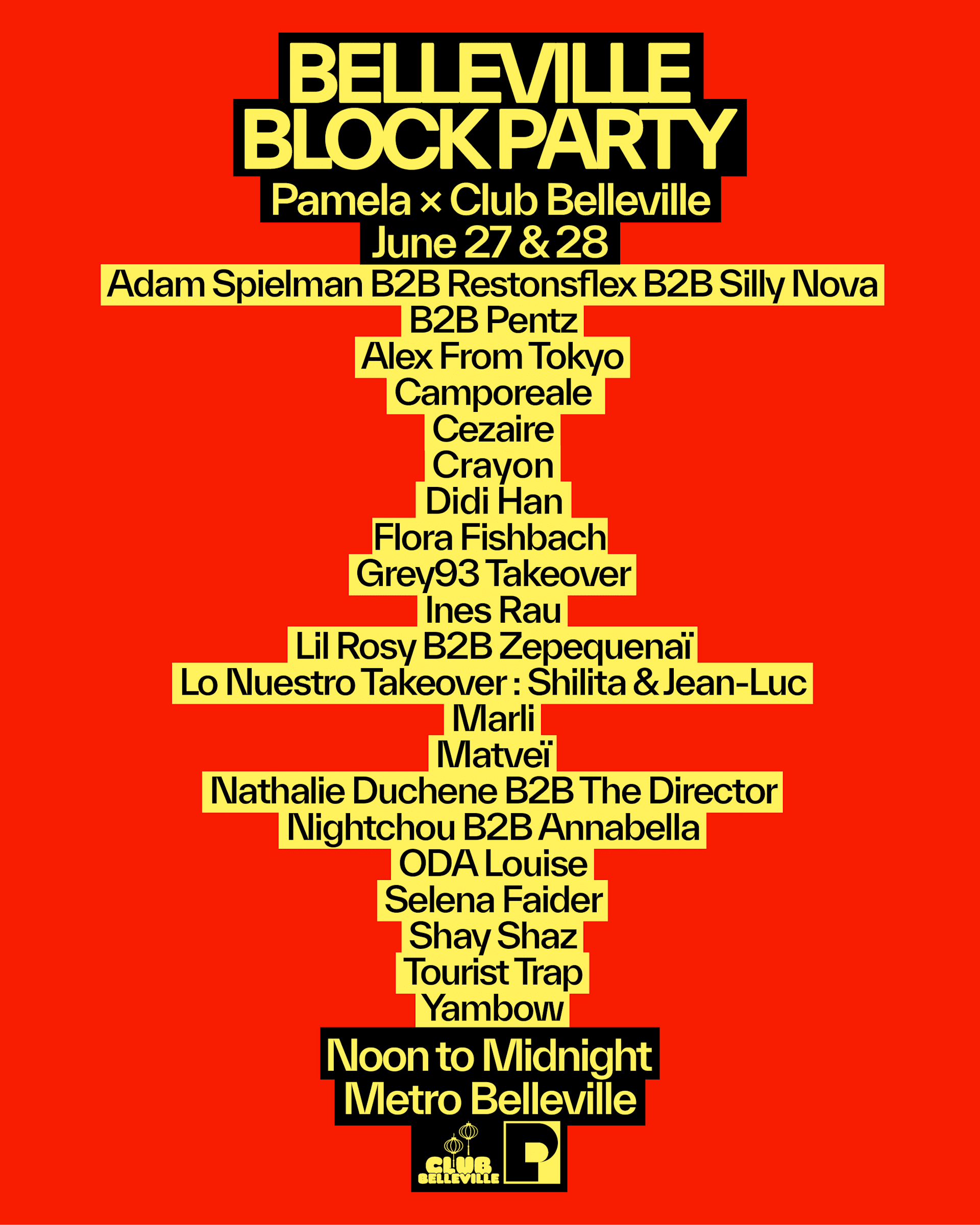Belleville Block Party - Free, Metro Belleville