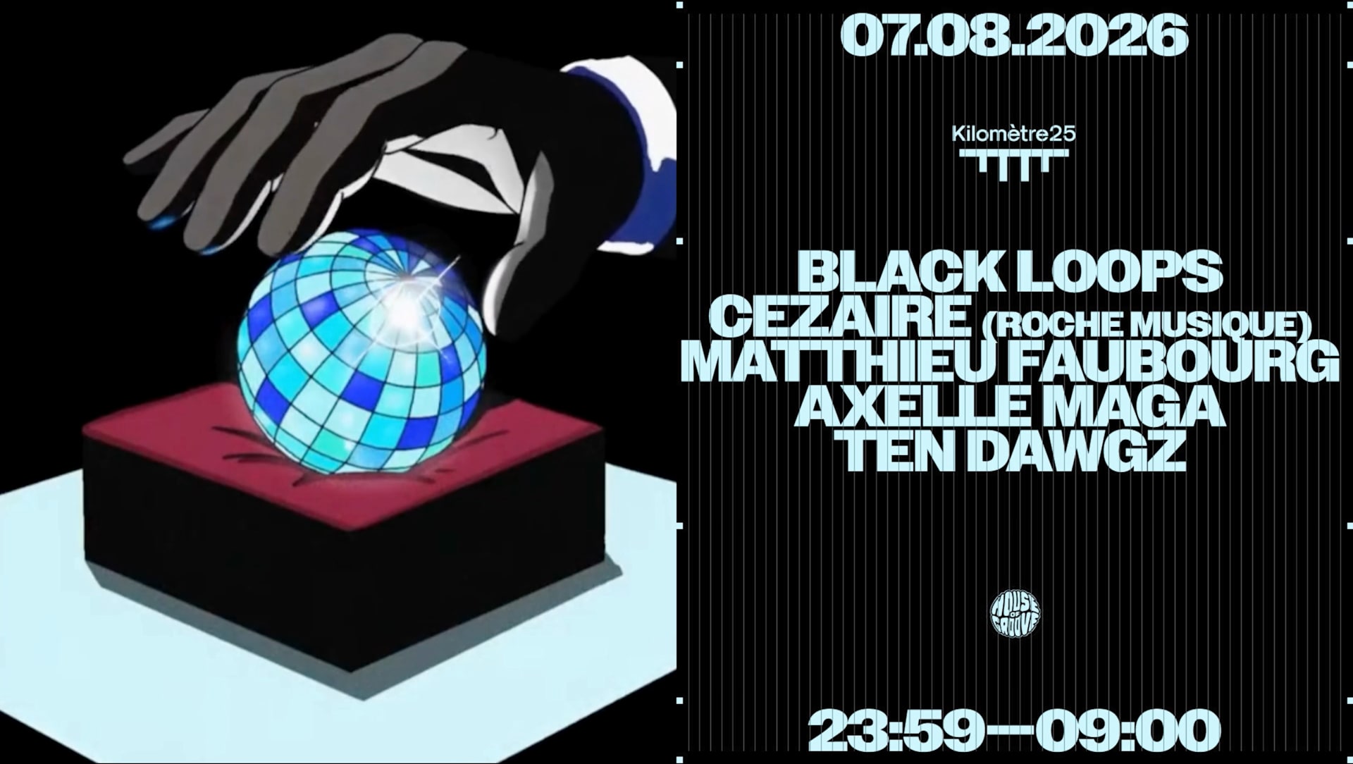 Open Air House Of Groove : Black Loops, Cezaire, M.Faubourg