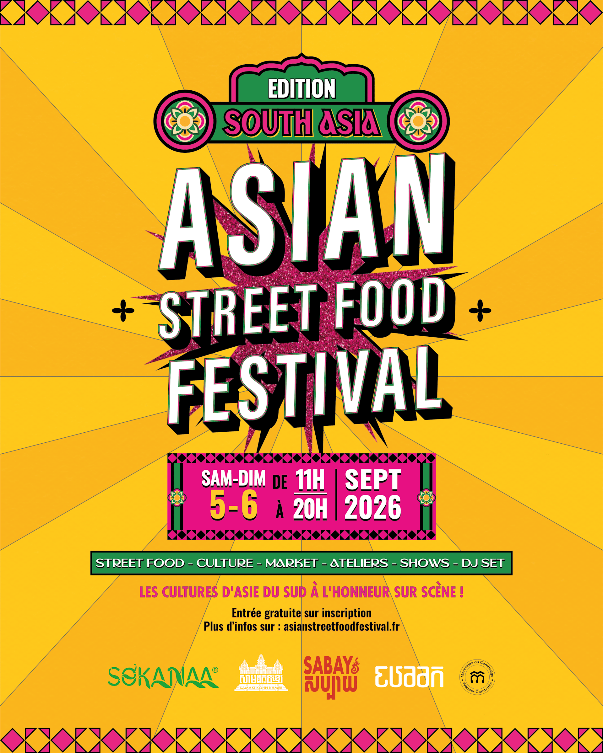 Asian Street Food Festival (6e Édition) 5 & 6 Sept, Paris 12