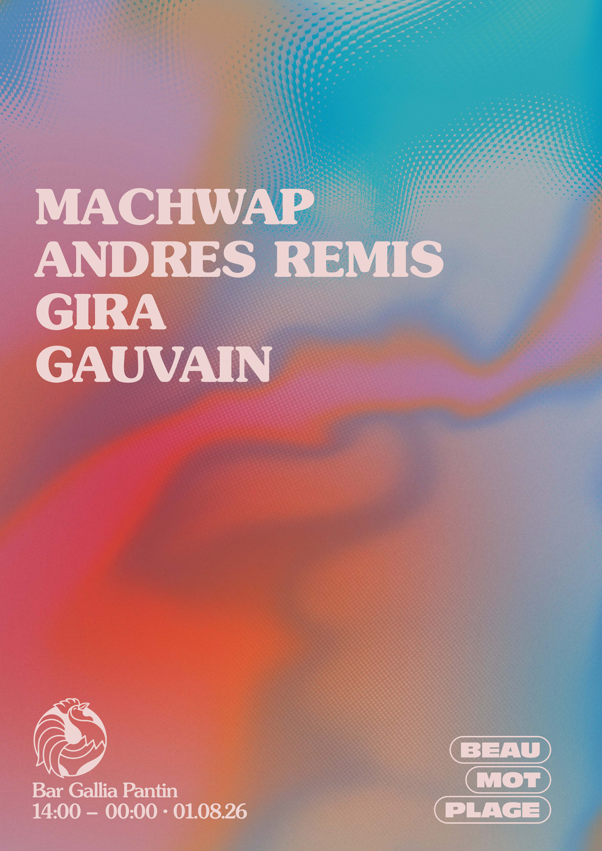 Beau Mot Plage X Bar Gallia : Andres, Machwap, Gauvain, Gira
