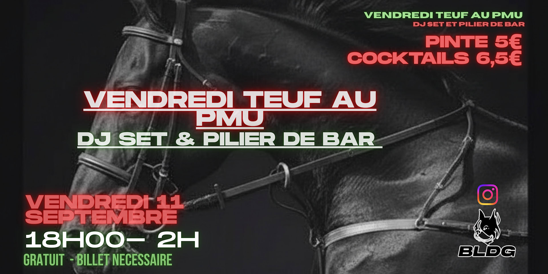 Vendredi Teuf Au Pmu  Dj Set & Piliers De Bar