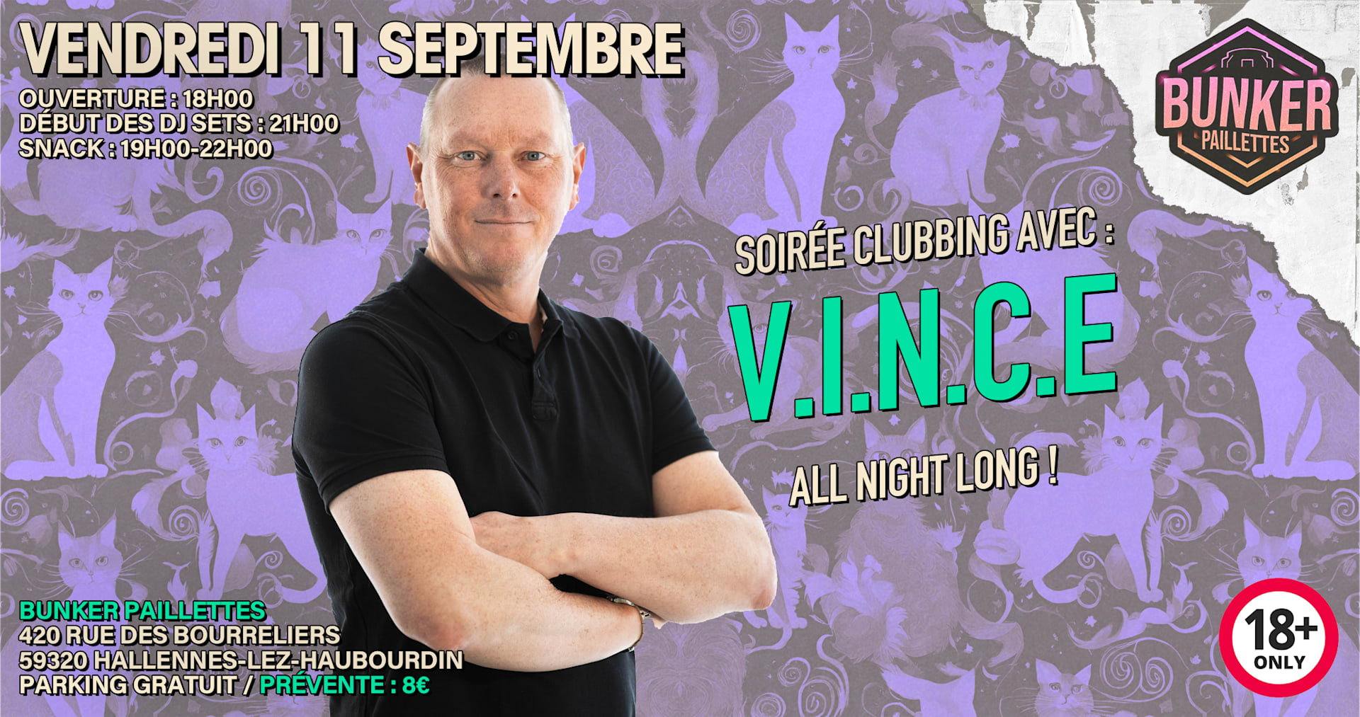 🪩 Soirée Clubbing Avec : V.I.N.C.E 🪩