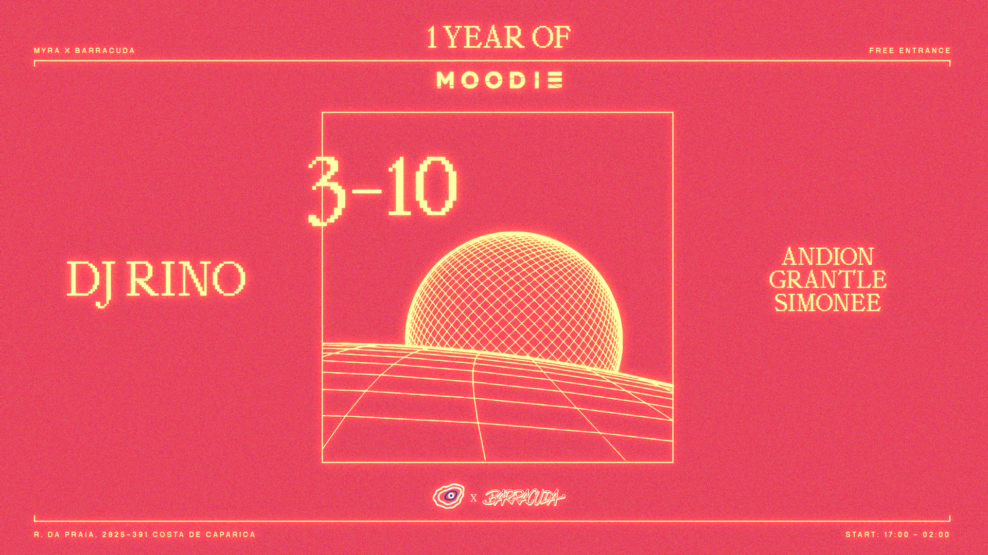 1 Year Anniversary - Moodie Invites Dj Rino @ Myra Caparica