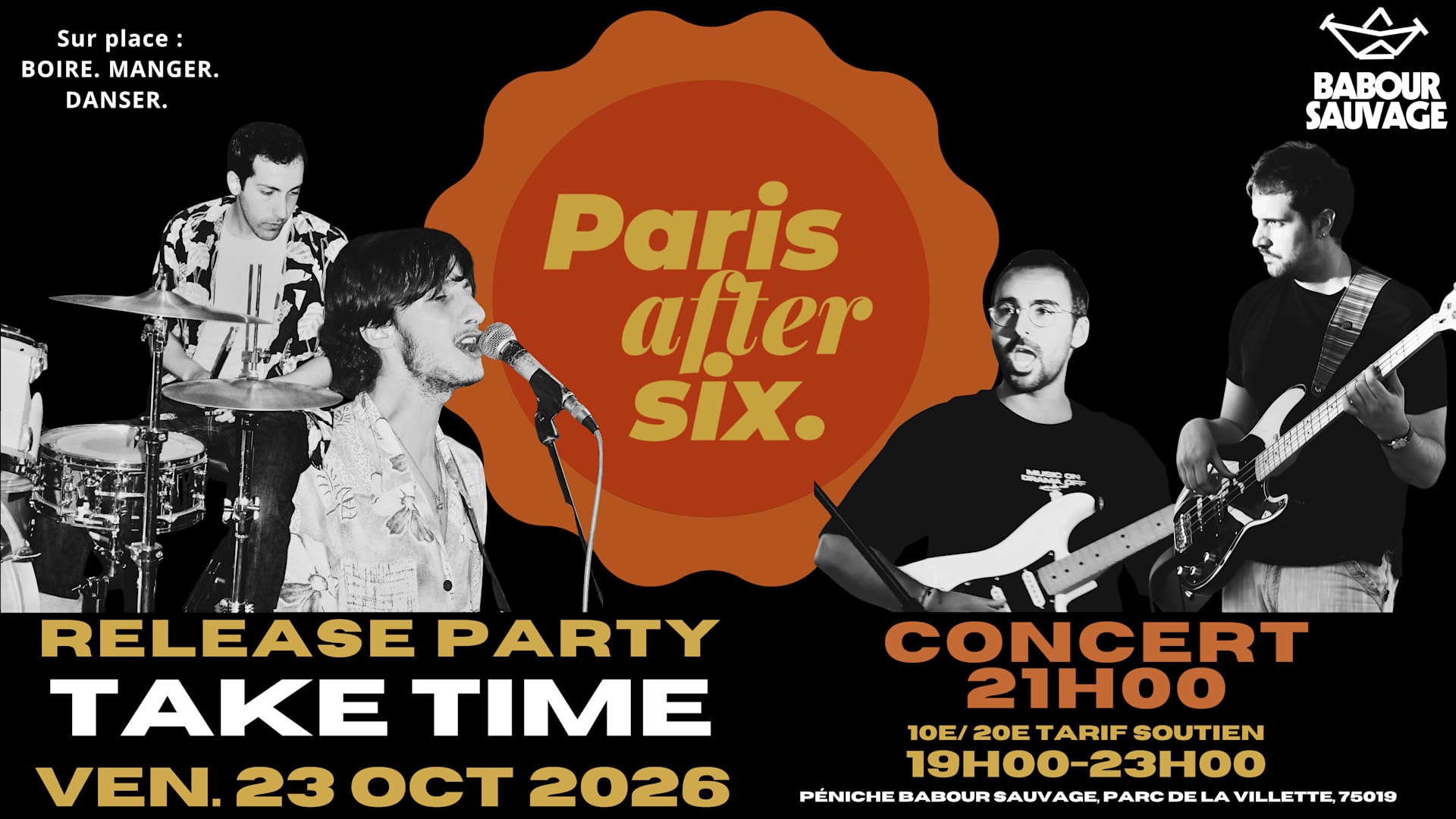 Take Time - Release Party 🚢 Paris After Six