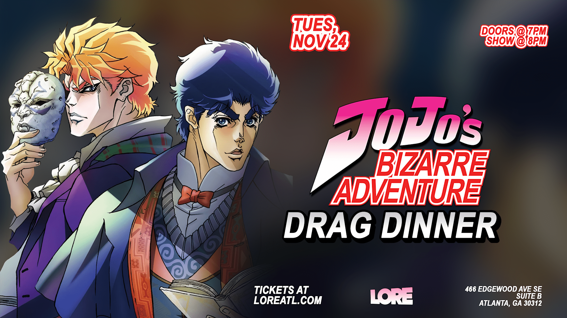 Jojo’S Bizarre Adventure Drag Dinner