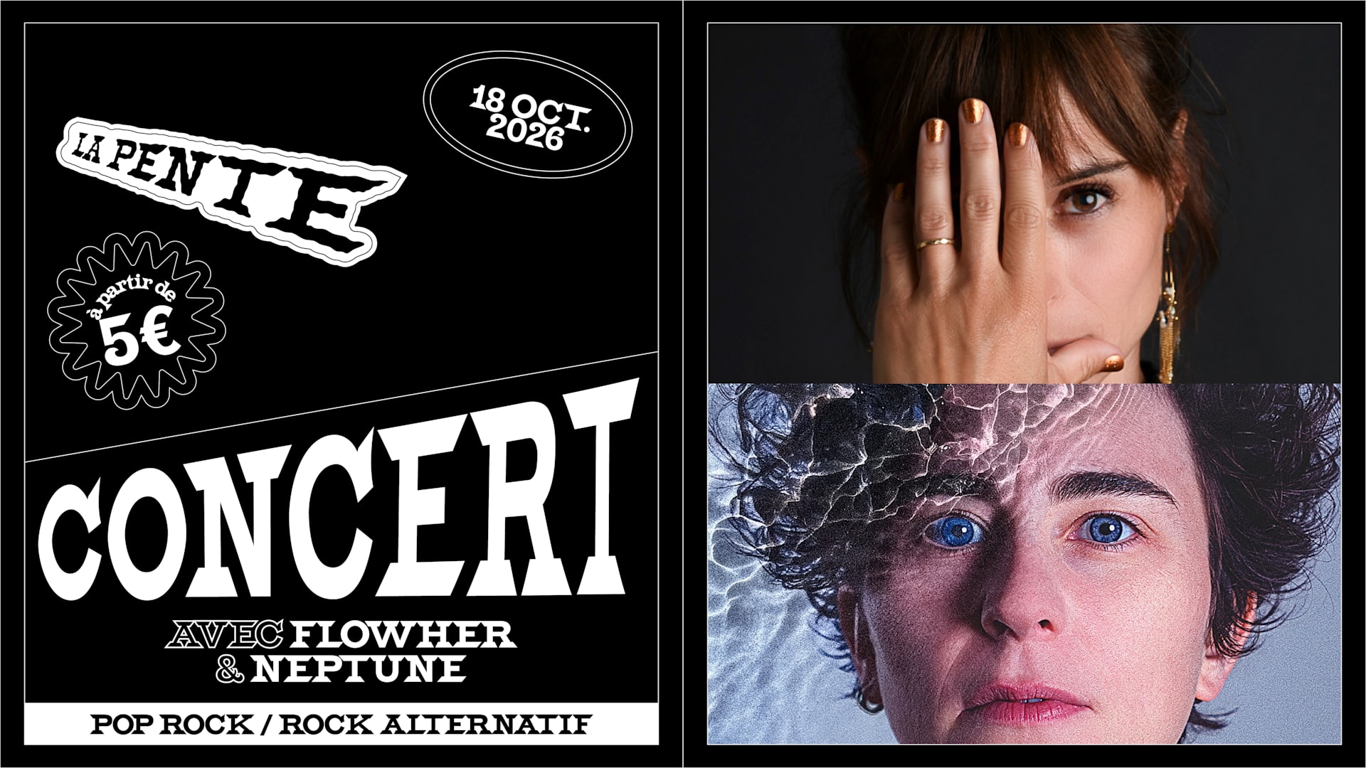 Concert : Neptune & Flowher [Pop / Rock Alternatif]
