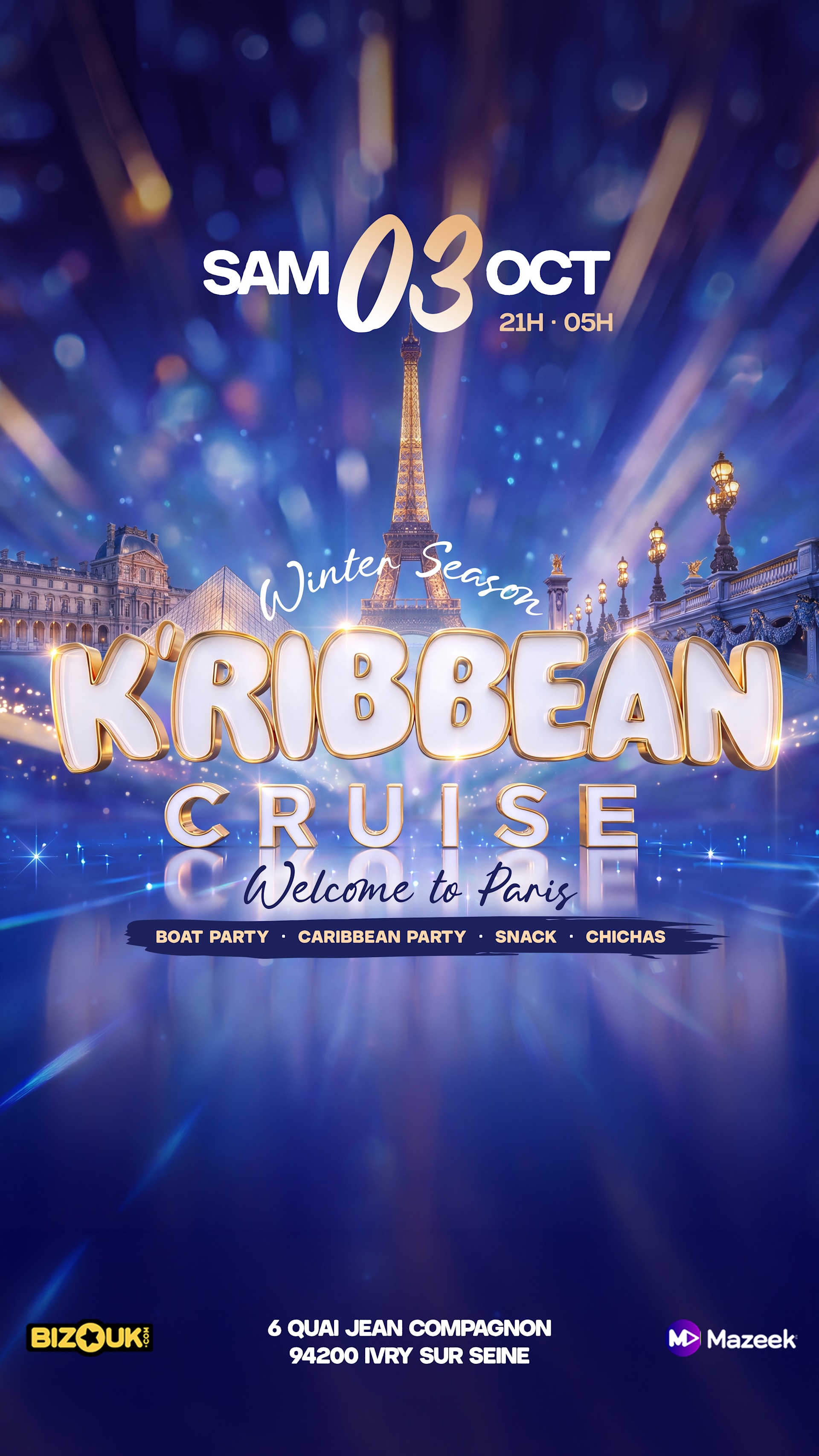 K’Ribbean Cruise | Boat Party| Rooftop| Terrasse