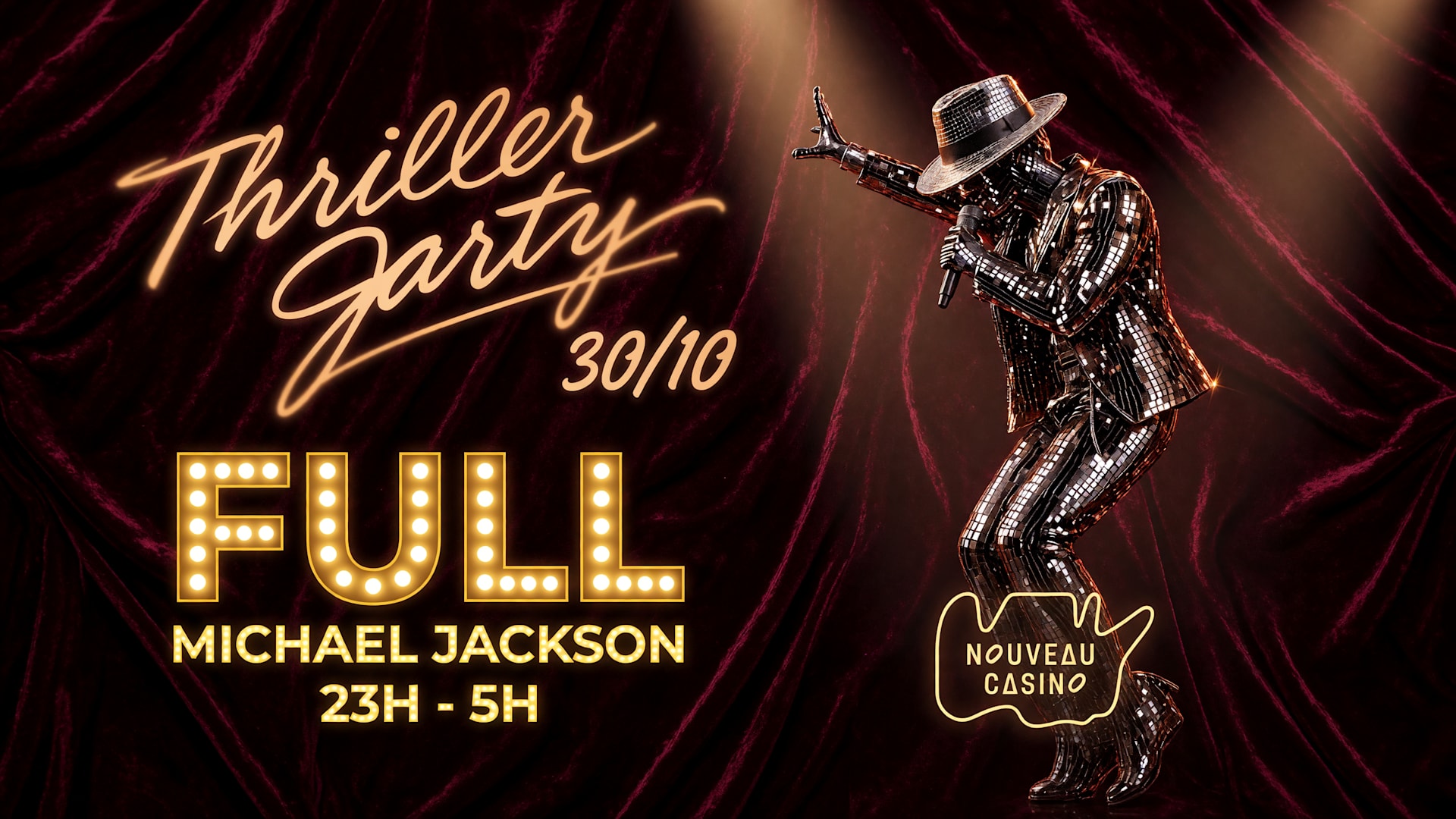 Thriller Party 30/10 - Michael Jackson - Nouveau Casino