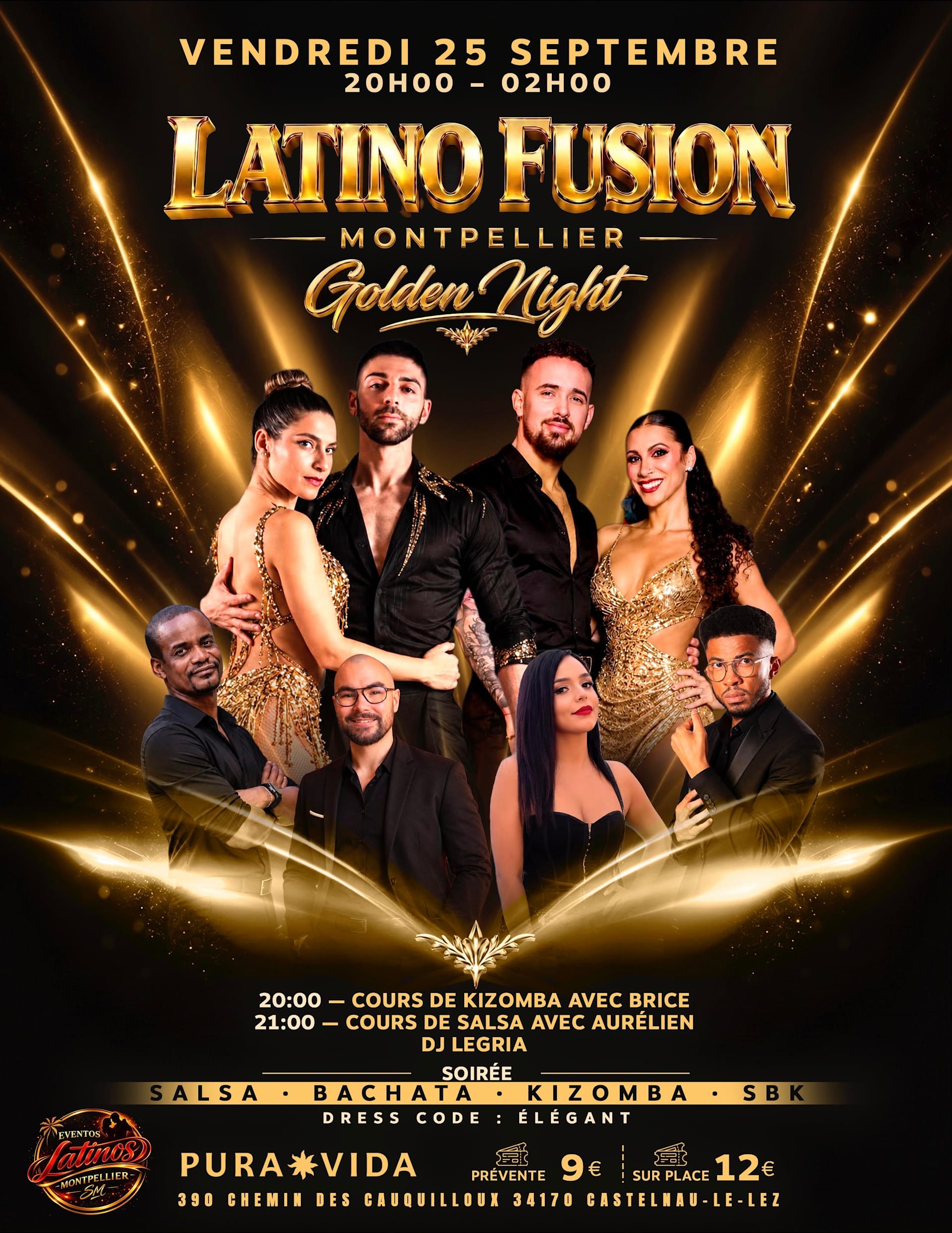 Soirée Sbk • Salsa/Bachata/Kiz • Vendredi 25/09 • Pura Vida