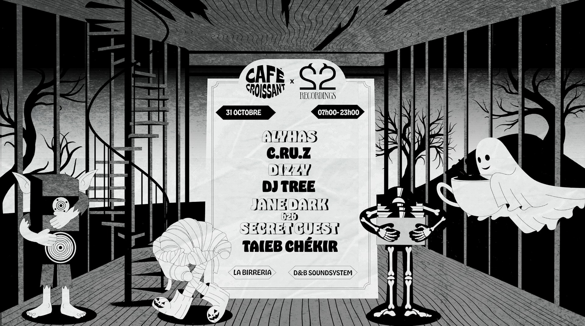 Café Croissant & 22recordings - Halloween Edition (16h)