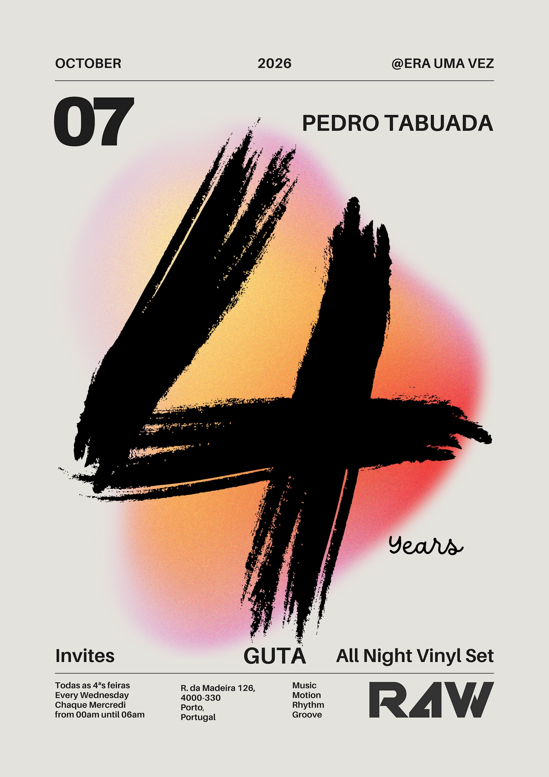 4th Anniversary Pedro Tabuada Invites Guta