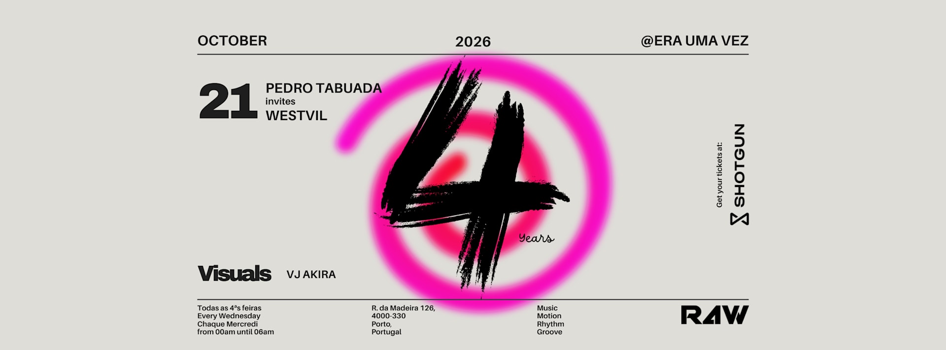 4th Anniversary Pedro Tabuada Invites Westvil
