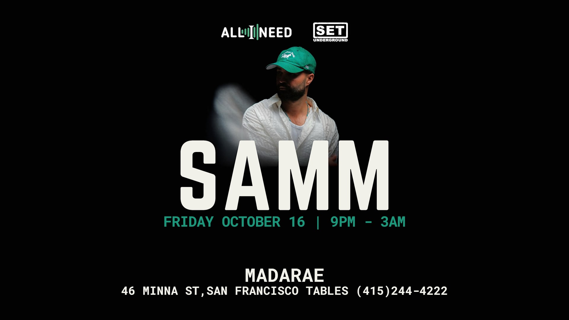 Samm (Be) At Madarae San Francisco