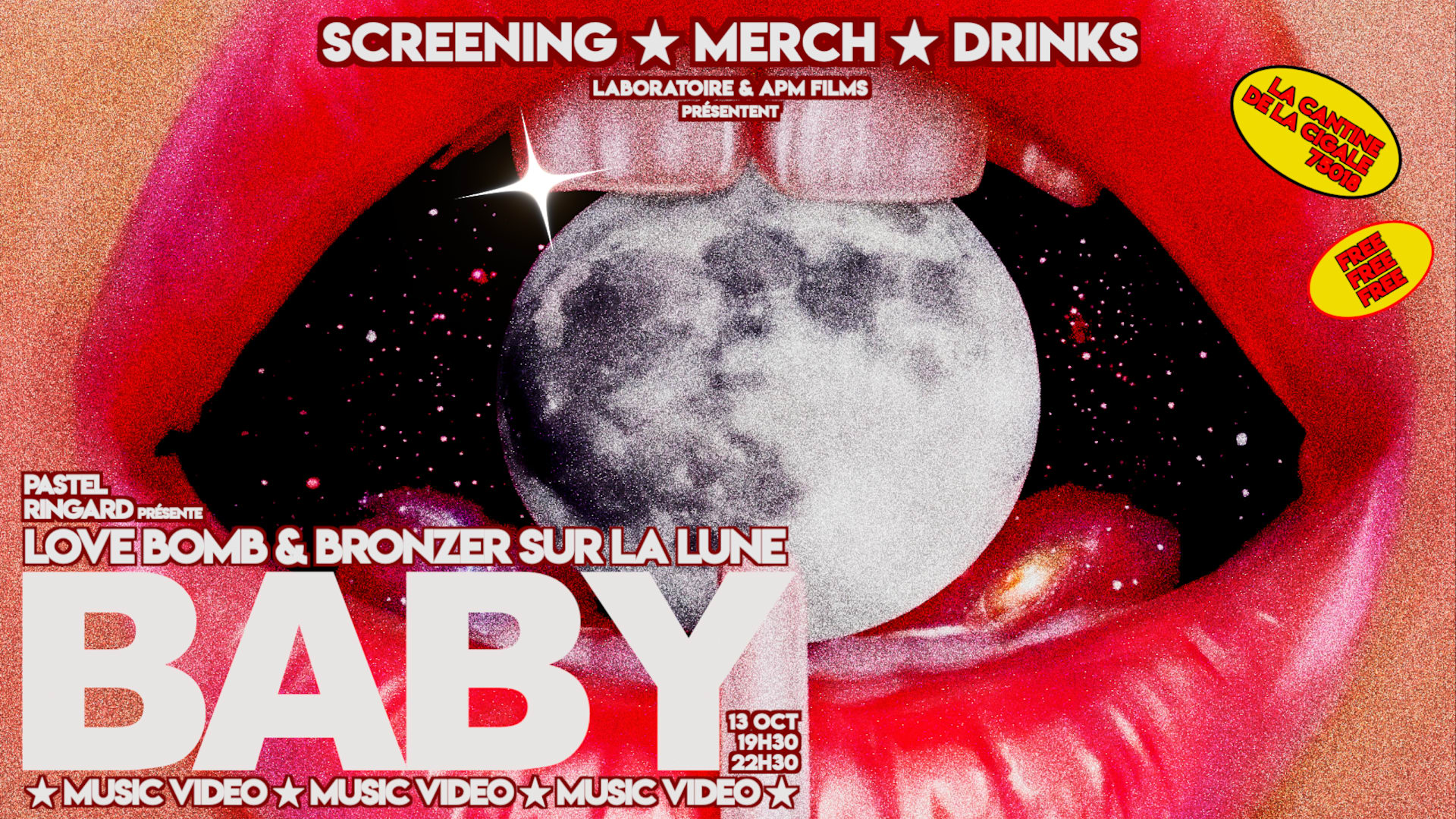 Screening : Love Bomb & Bronzer Sur La Lune + Merch & Drinks