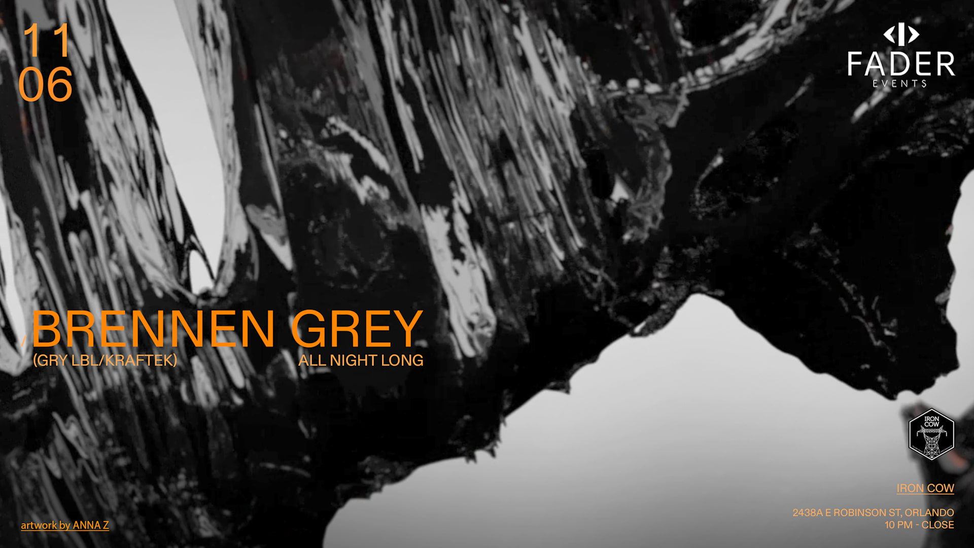 Fader Events Invites: Brennen Grey (All Night Long)