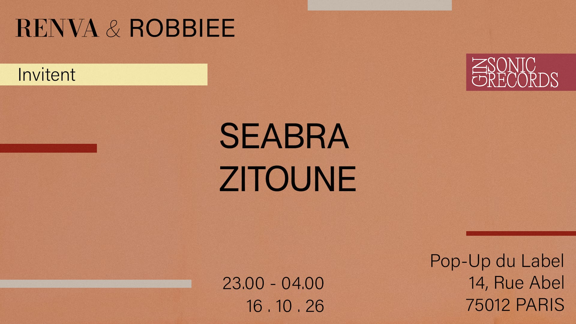 Gin Sonic Invites Seabra & Zitoune