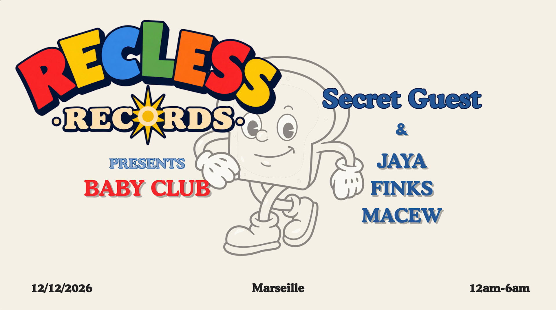Recless Records : Secret Guest & Jaya - Finks - Macew
