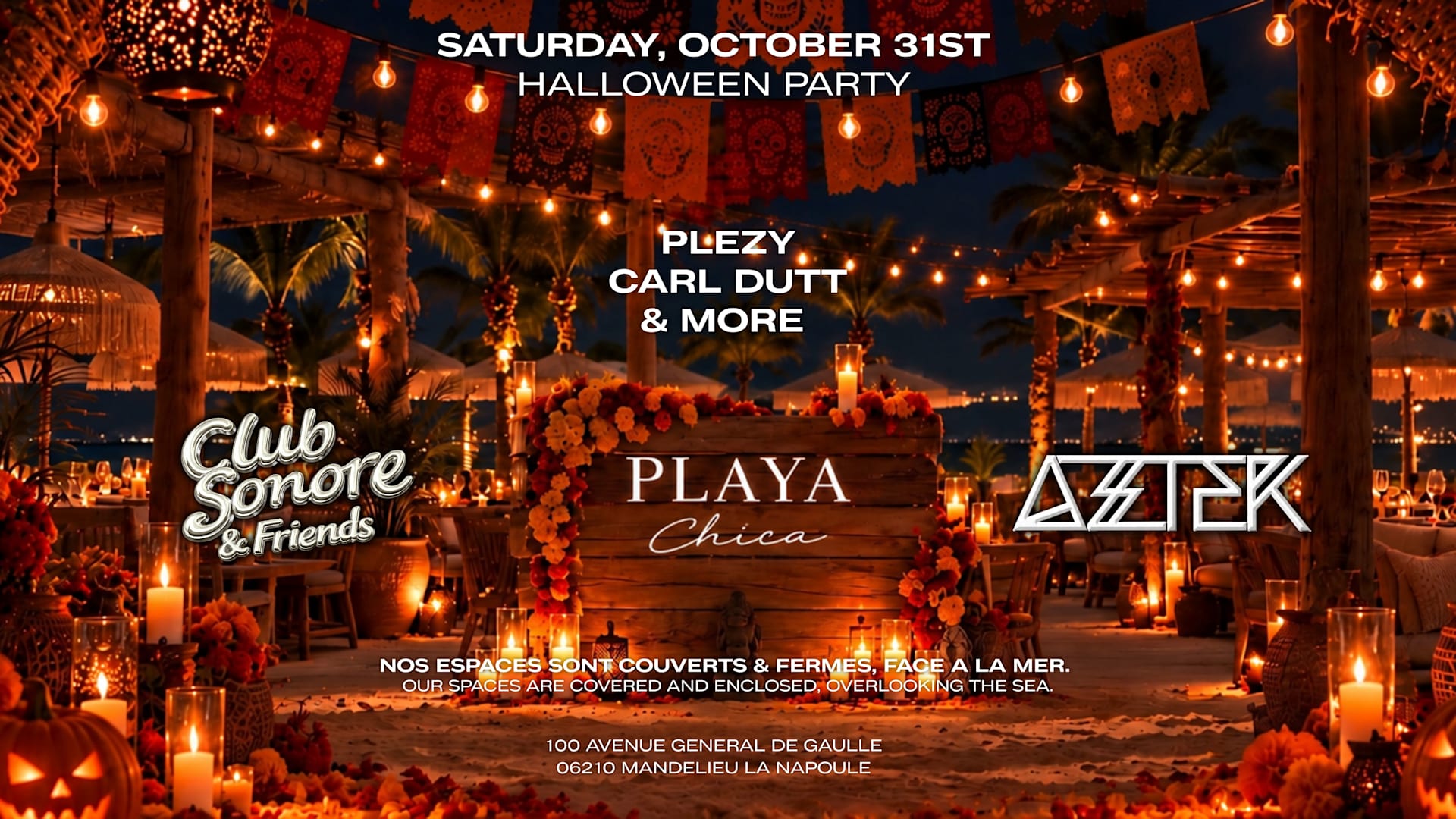 Aztek & Club Sonore At Playa Chica - Halloween Party