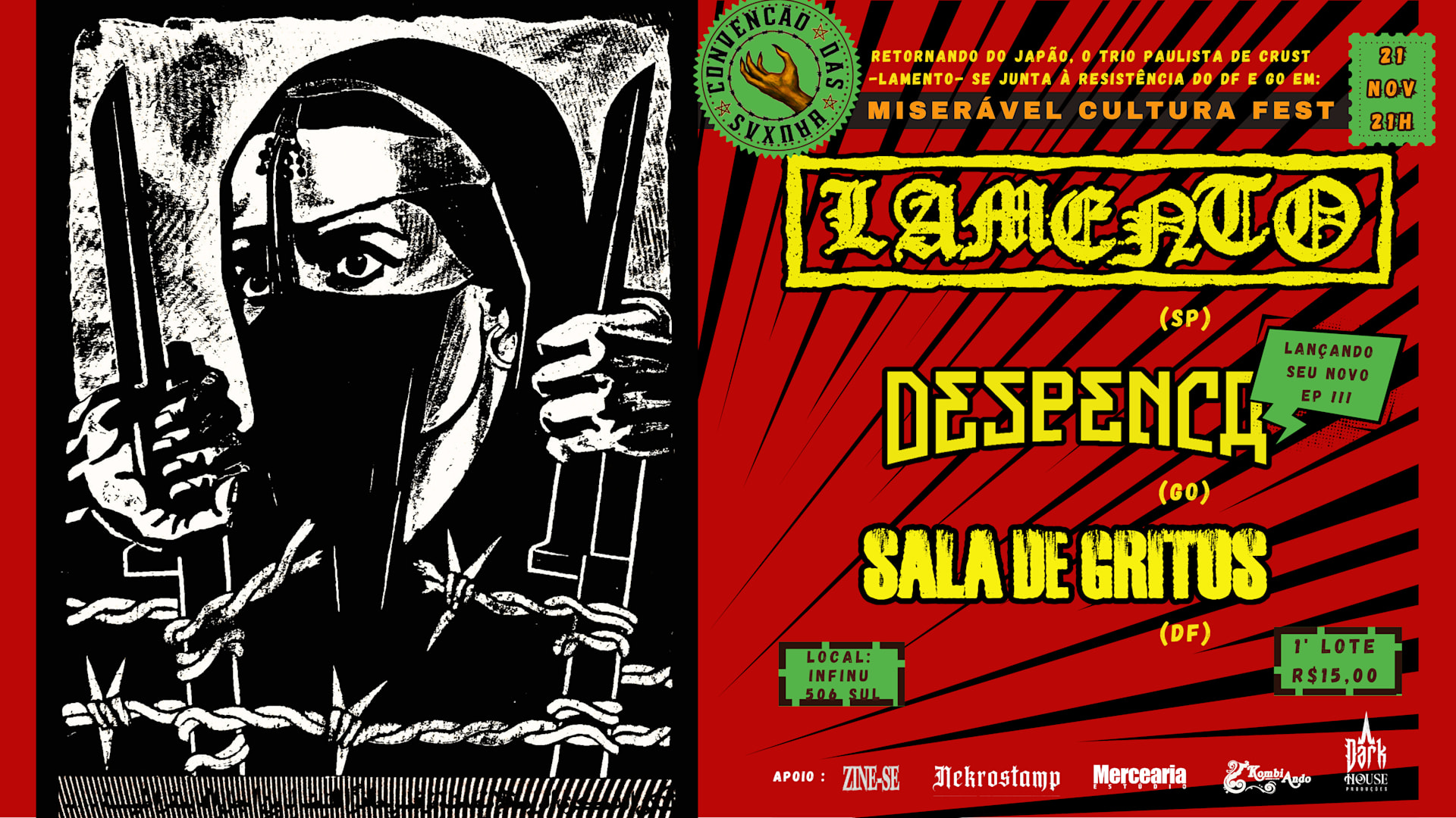 Miseravel Cultura Fest: Lamento + Despenca + Sala De Gritos