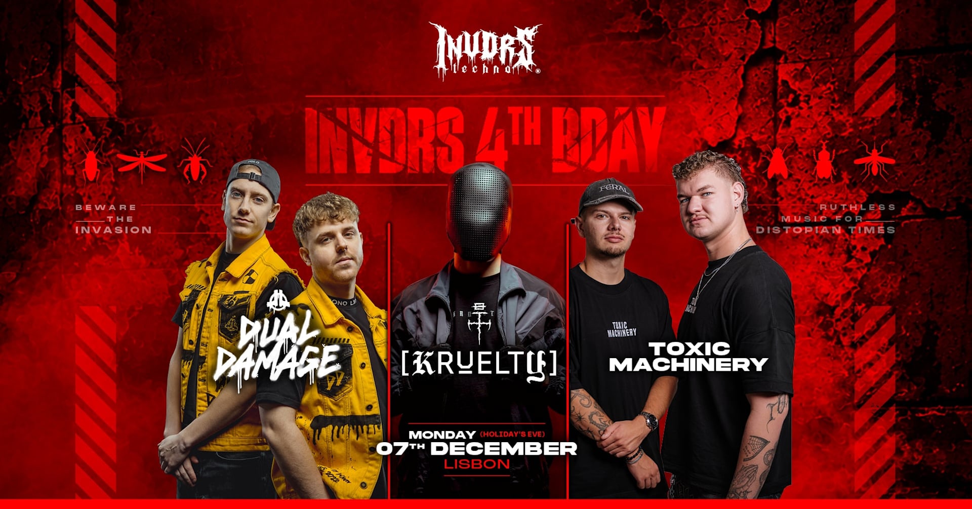 Invdrs 4th Bday With Kruelty+Dual Damage+Toxic Machinery