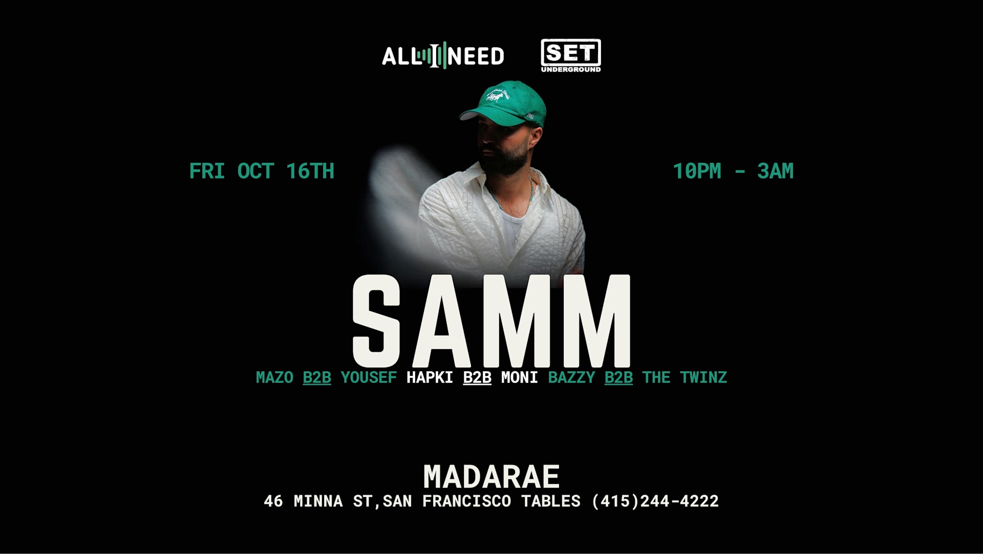 Samm (Be) At Madarae San Francisco
