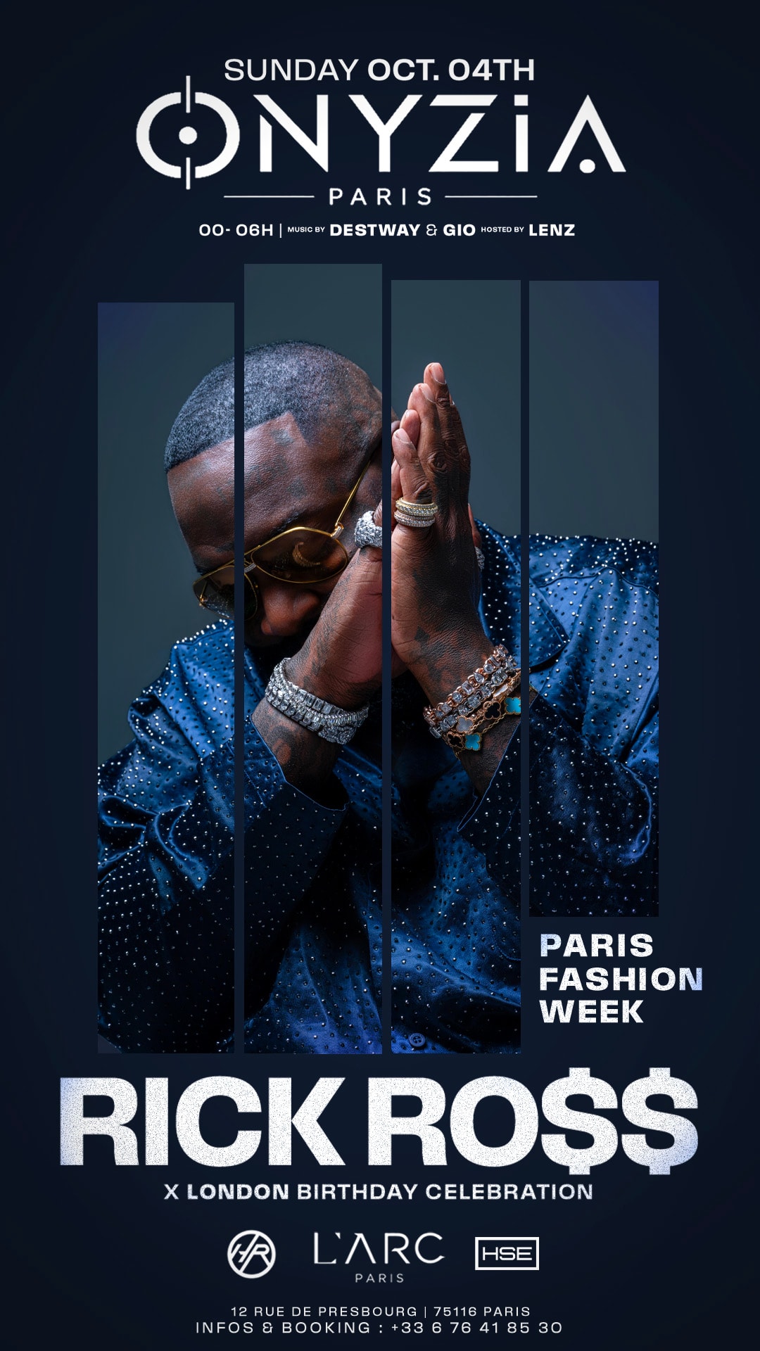 Onyzia - Rick Ross - Paris Fashion Week - Arc Club